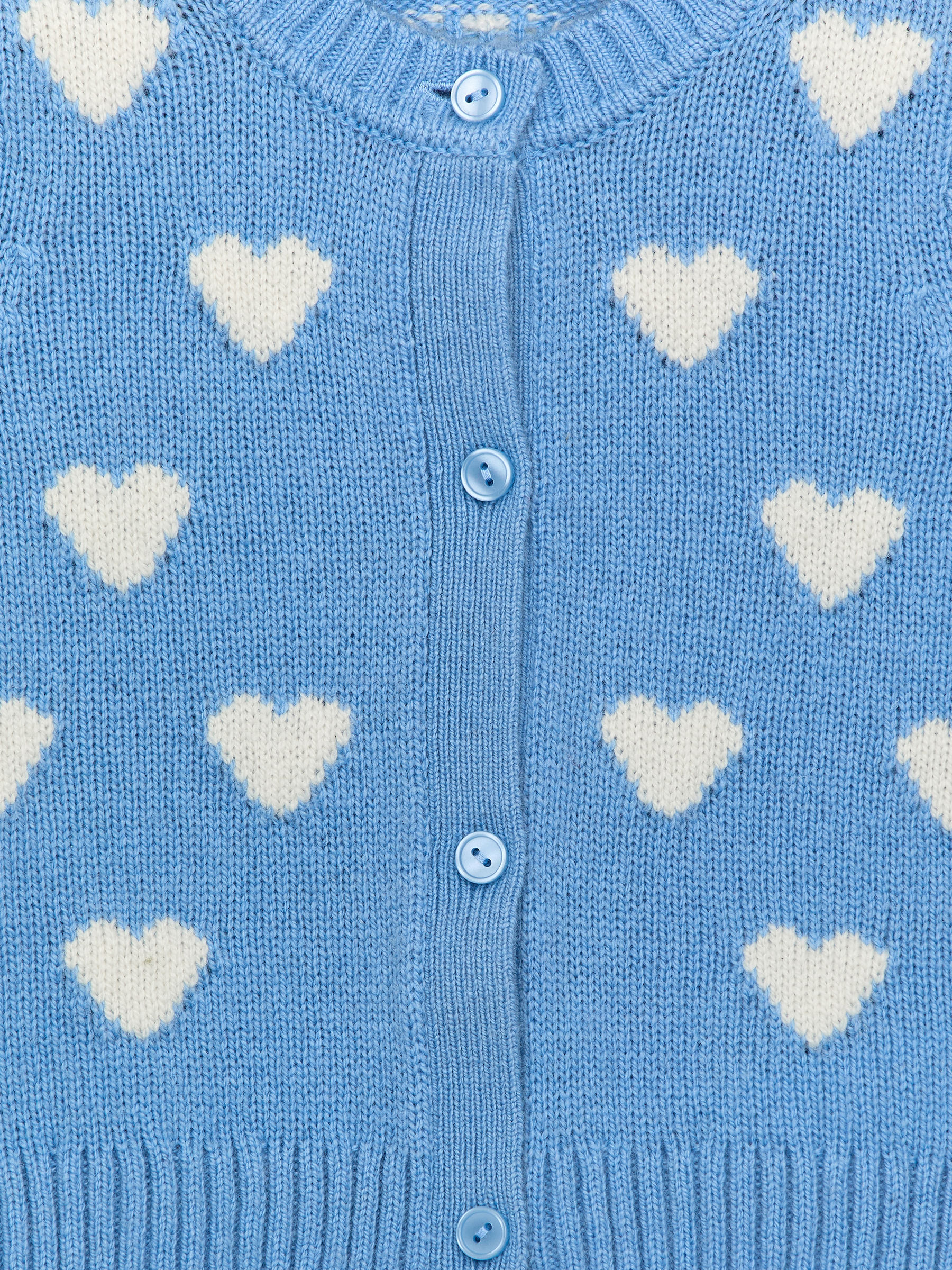 Bawełniany kardigan - Niebieski/serca - Fason normalny - Children - StillMedia/DescriptiveDetail - 1