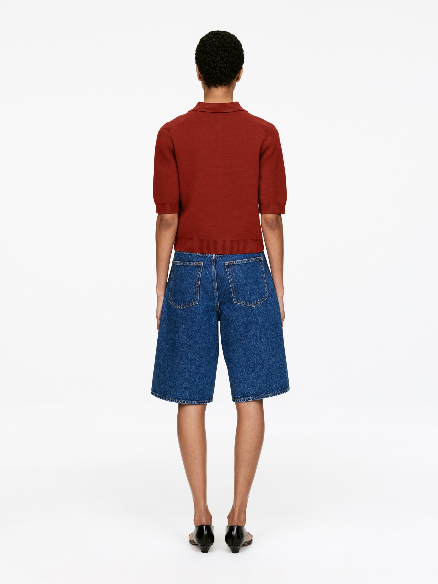 Polo in cotone - Ruggine/Beige/Blu scuro - 5