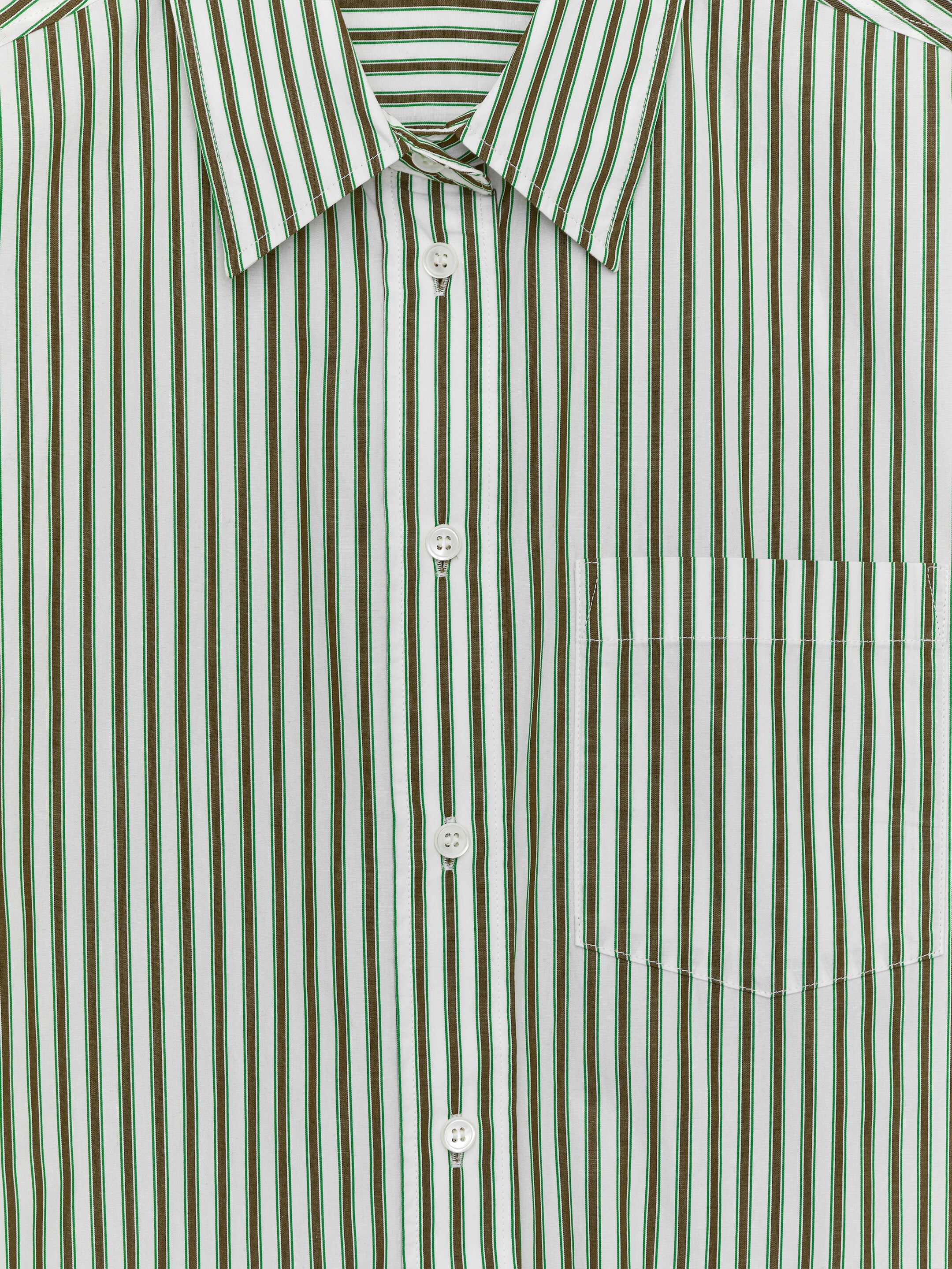 Vezi imaginea mai mare: Cămașă supradimensionată din bumbac - Verde/Alb - FEMEI | H&M RO 6