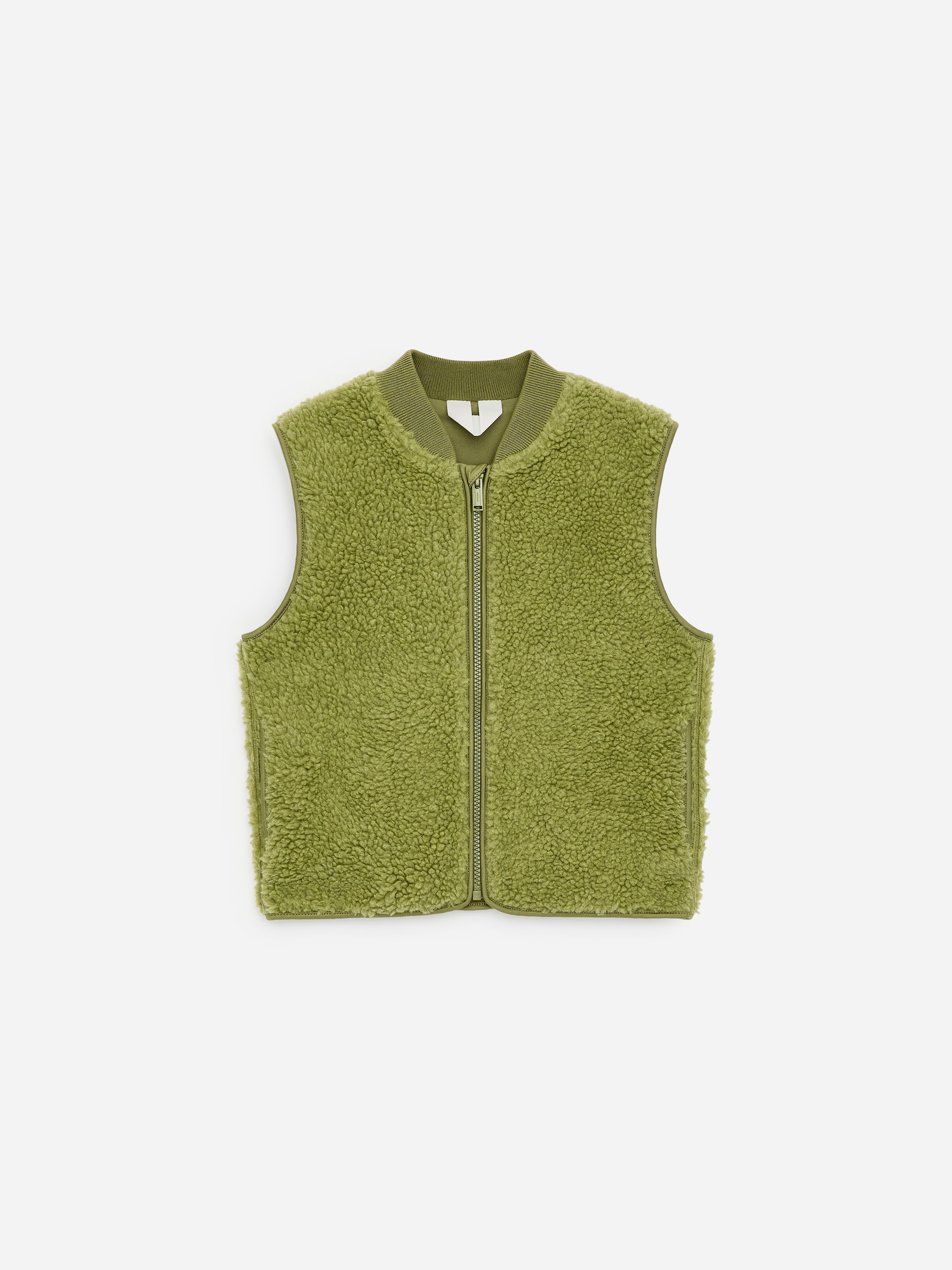 Pile Vest-#7E8159-18012