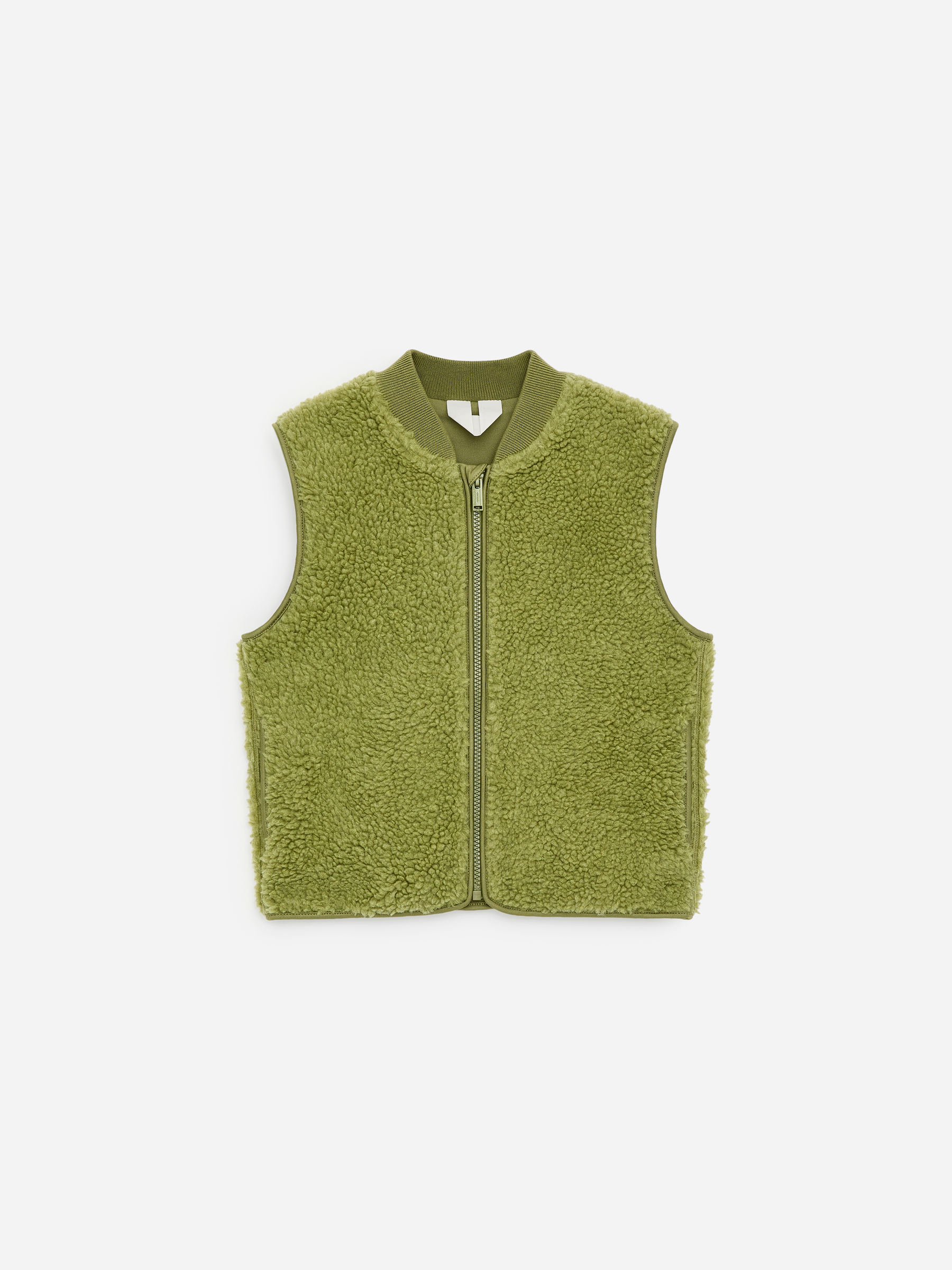 Gilet en peluche-#7E8159-18012
