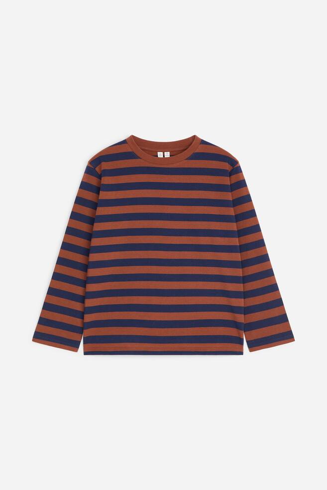Long-Sleeve T-Shirt - Brown/Dark Blue/Green/Blue - 1