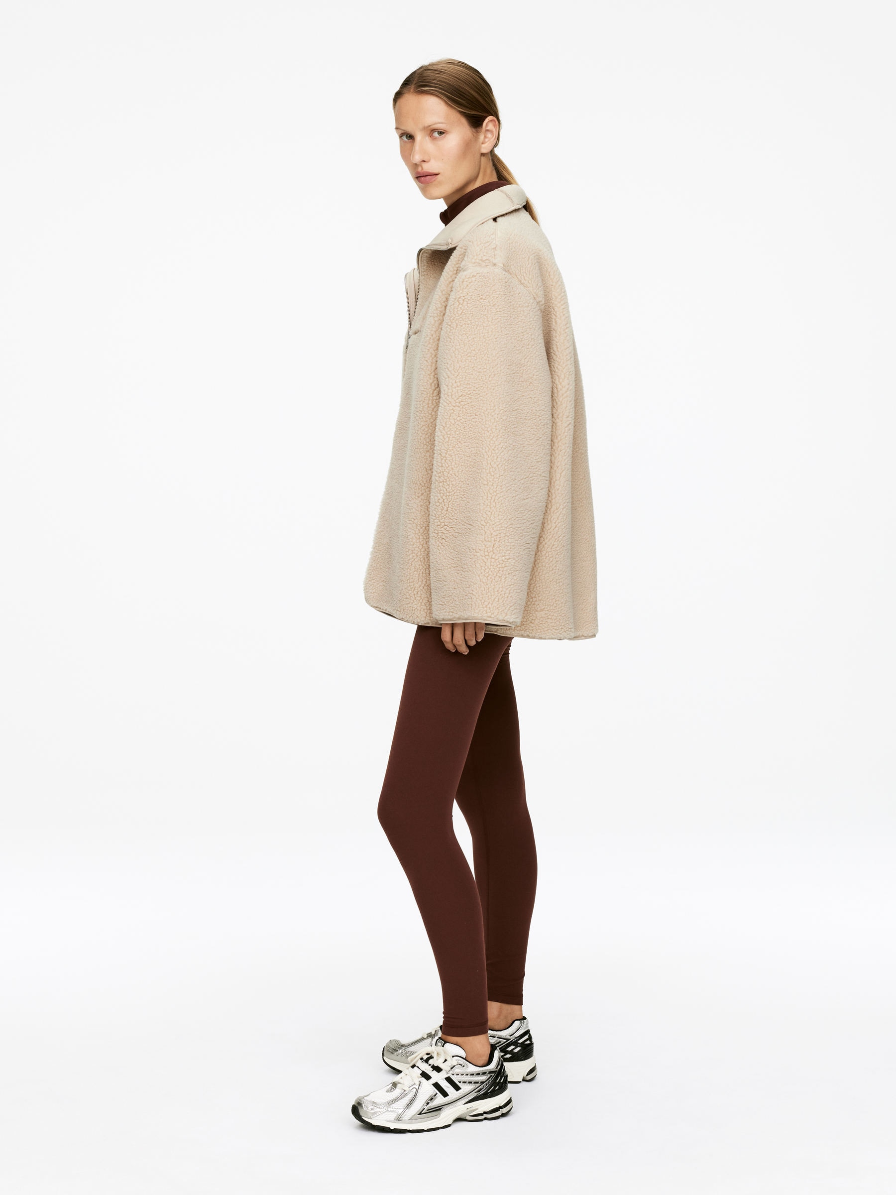 Pile Jacket - Light Beige - Regular fit - Women - StillMedia/Lookbook - 3