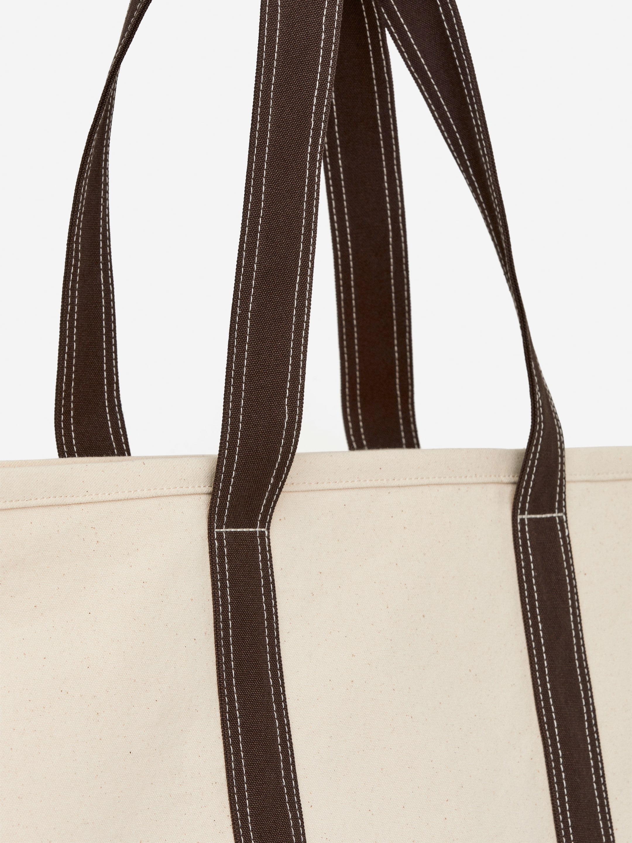 Sac fourre-tout oversize en toile - Écru/Taupe - Homme - StillMedia/DescriptiveDetail - 1