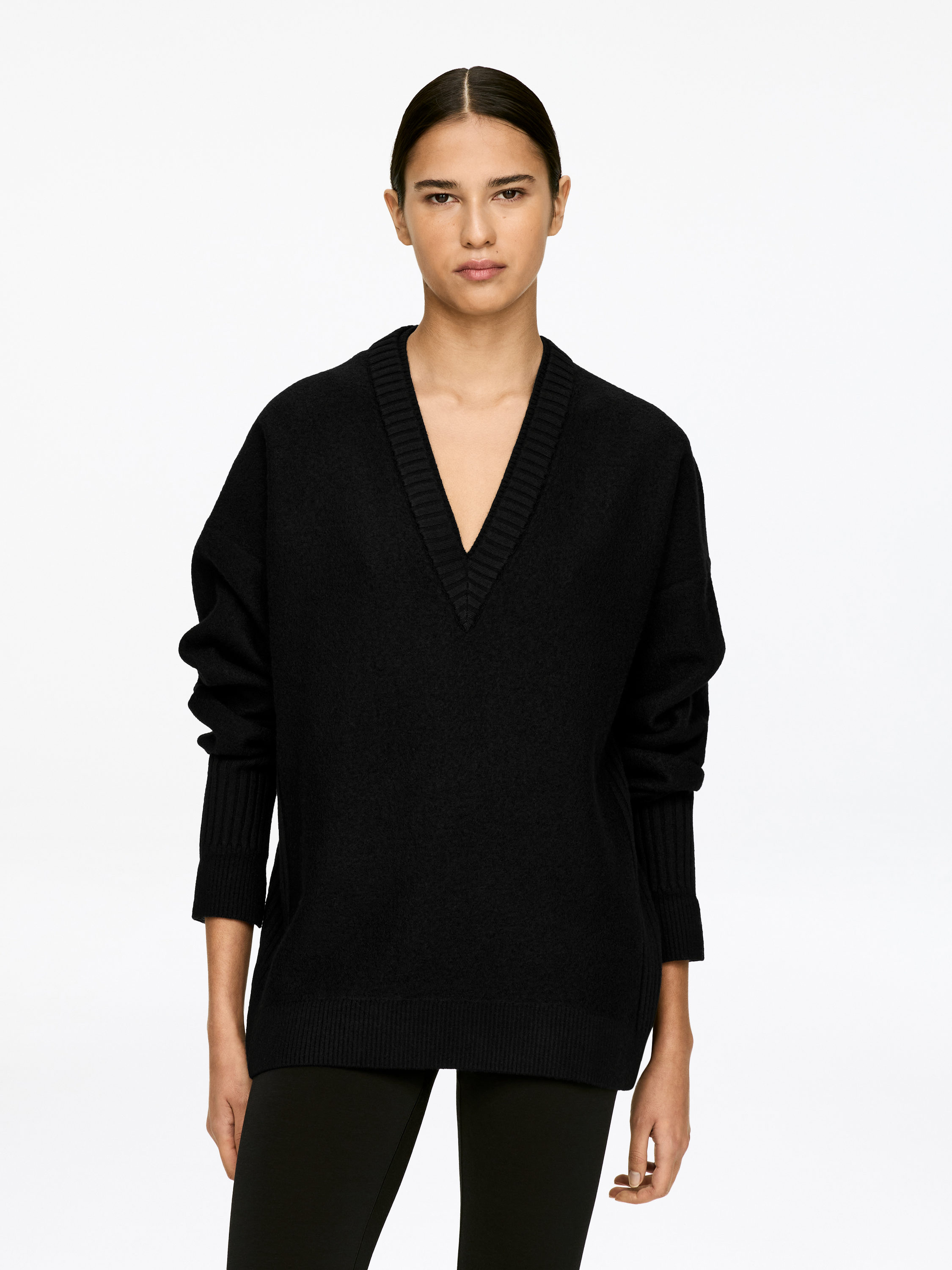 Boiled Wool Jumper-#272627-17432