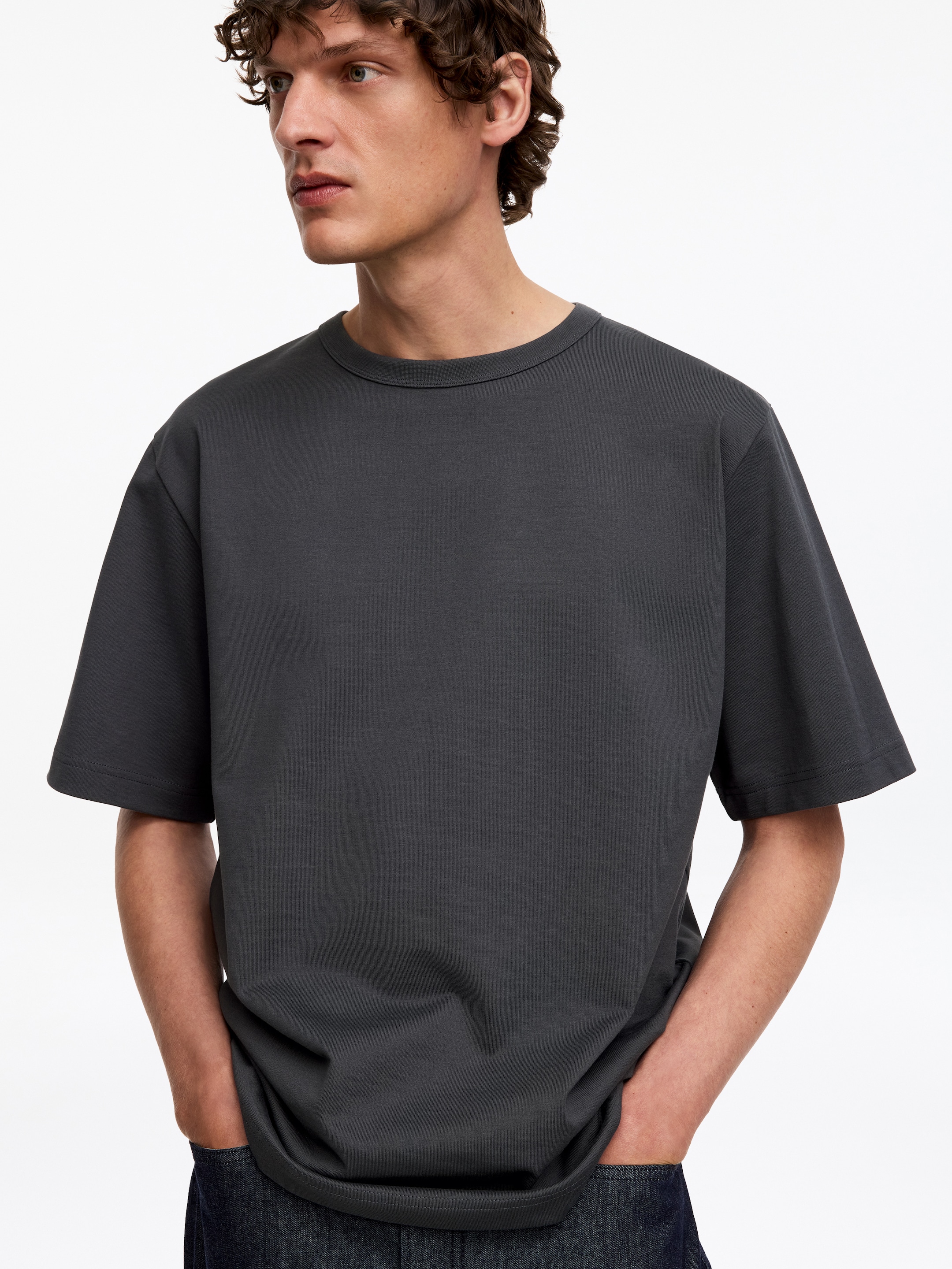 Oversize-T-Shirt, 270 GSM - Dunkelgrau - Relaxed Fit - Herren - StillMedia/Lookbook - 8