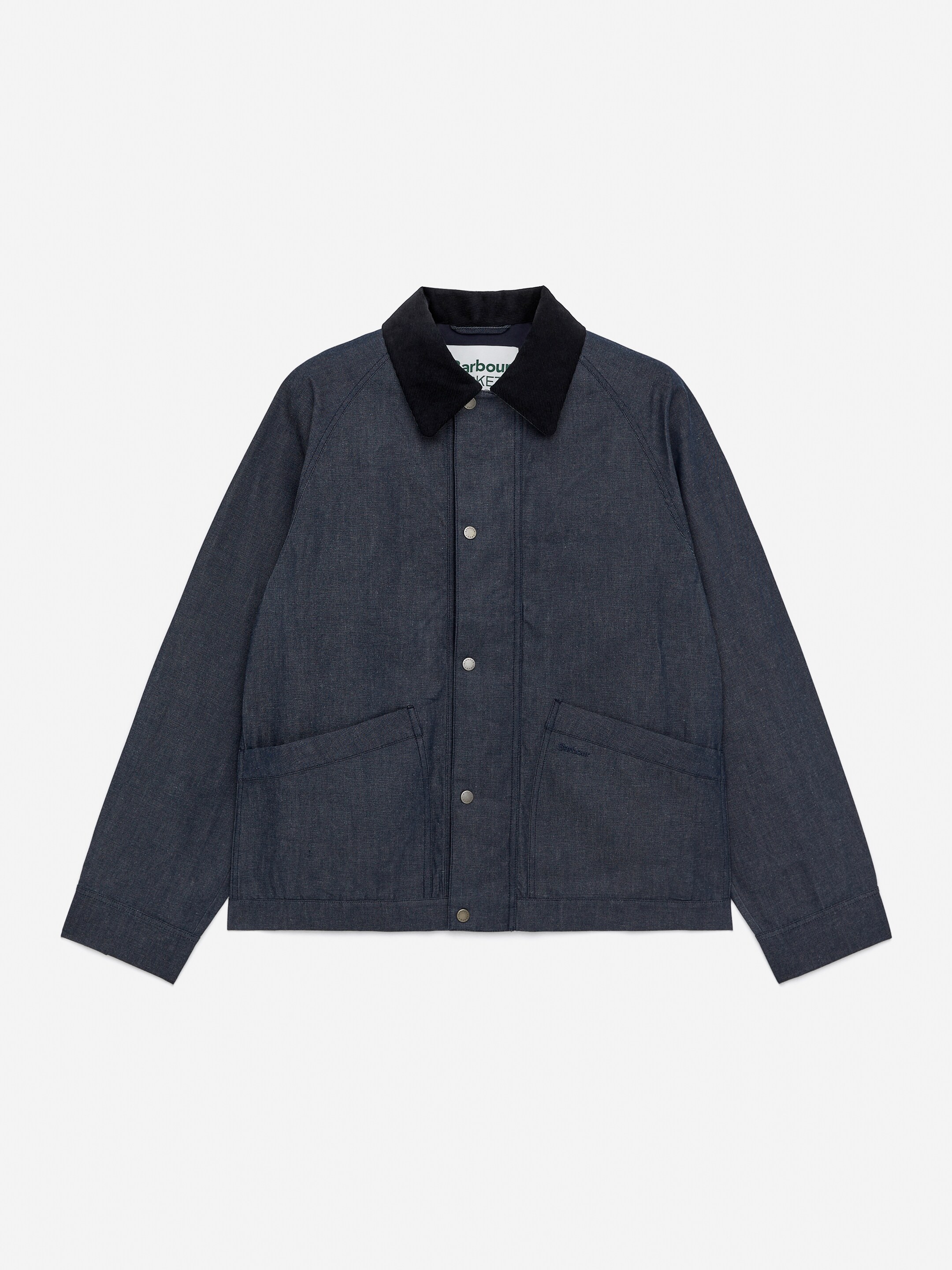 ARKET und Barbour gewachste Denimjacke-#4C5A71-17273