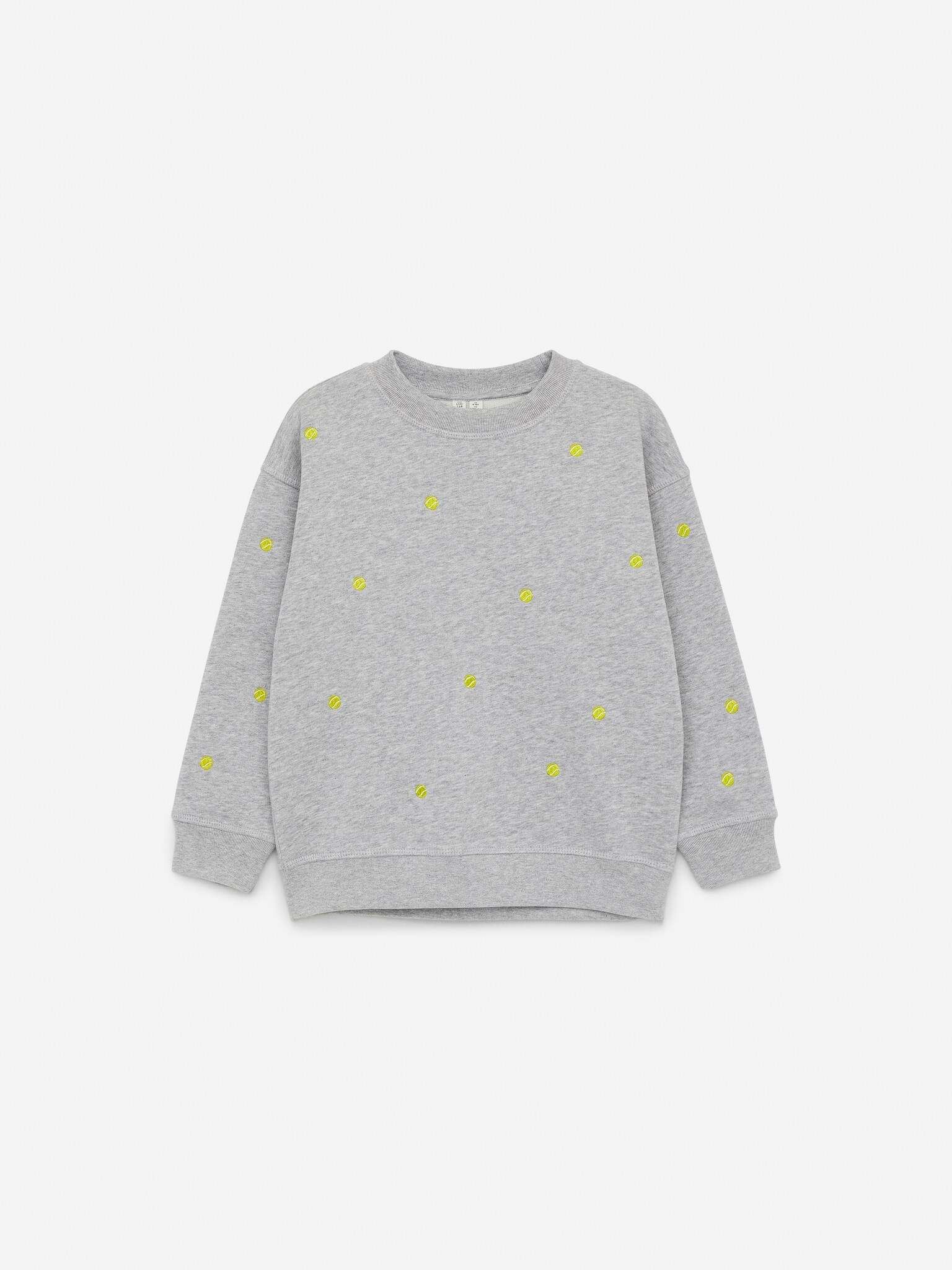 Embroidered Sweatshirt - Grey/Tennis Balls/Dark Blue/Blue/Basket