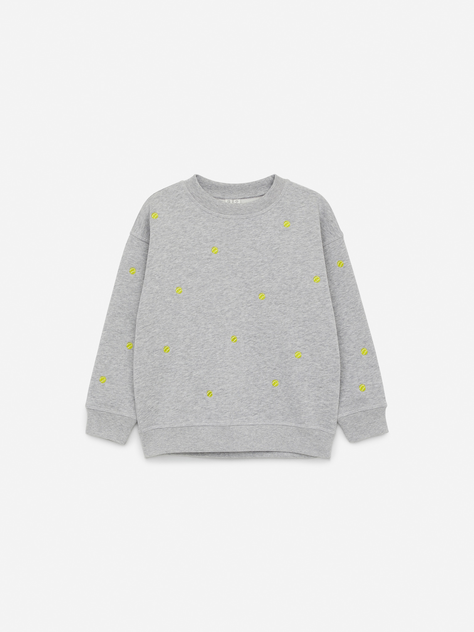 Sweat brodé - Gris/Balles de tennis/Bleu foncé/Bleu/Basket/Avoine chiné/Poisson bleu - 1