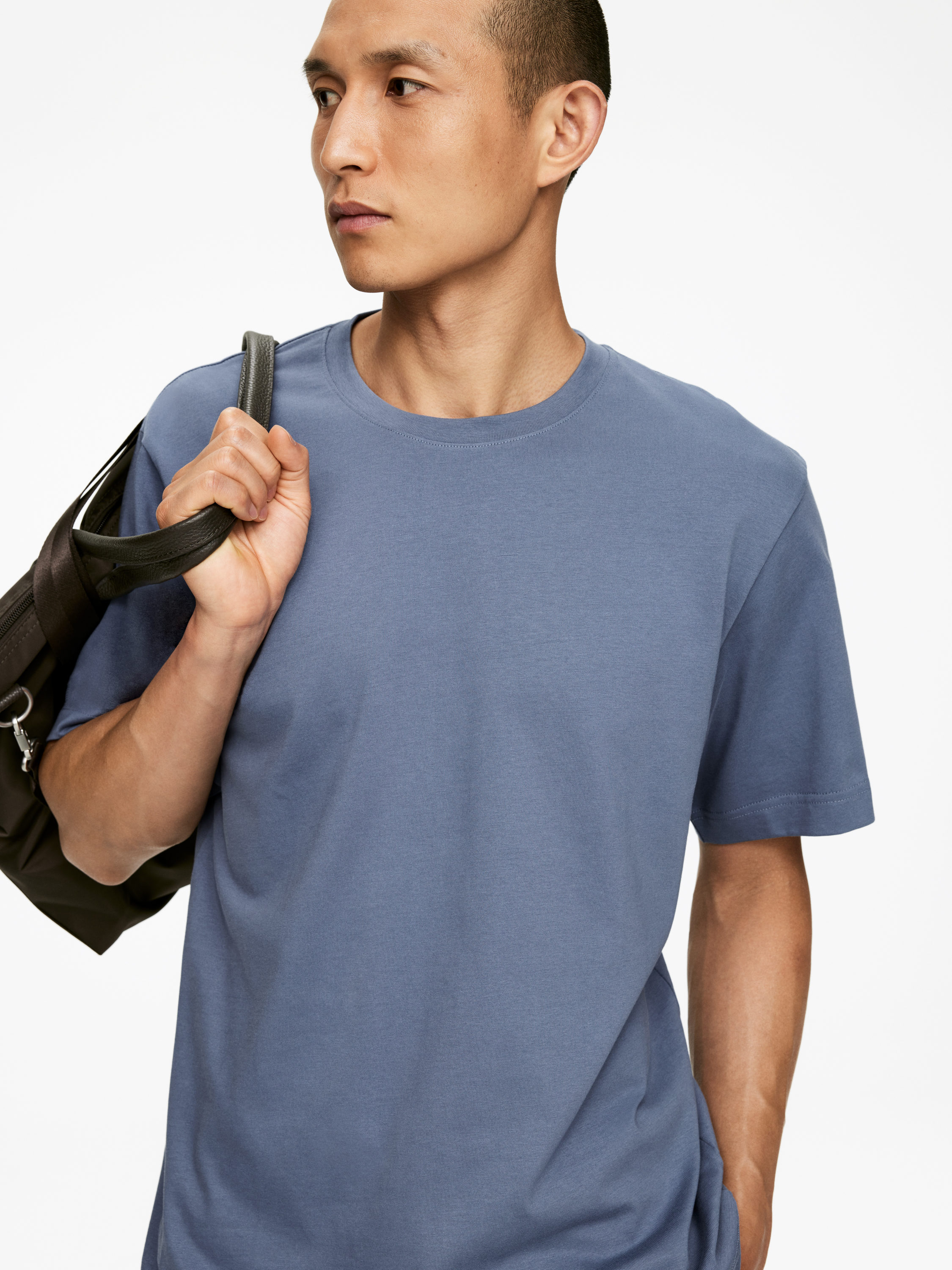 220 GSM Relaxed T-Shirt - Dusty Blue - Regular fit - Men - StillMedia/Lookbook - 10