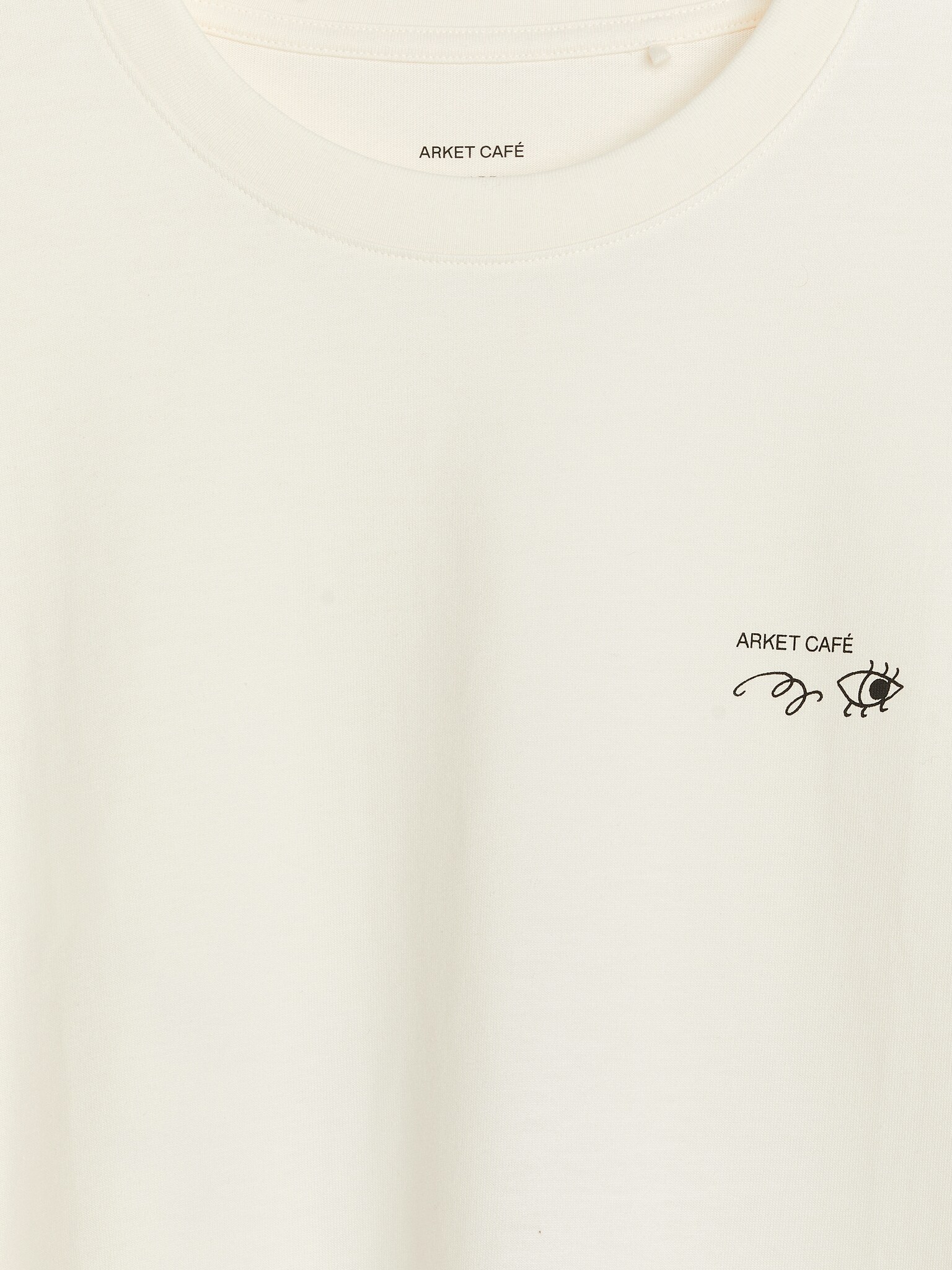 T-shirt à manches longues ARKET CAFÉ - Blanc cassé/Noir/Vert foncé - 3