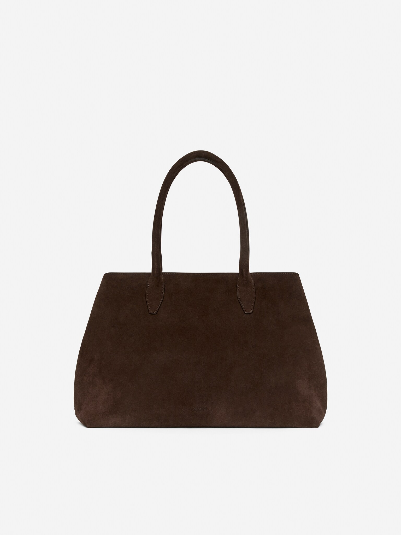 Borsa tote in pelle scamosciata - Marrone