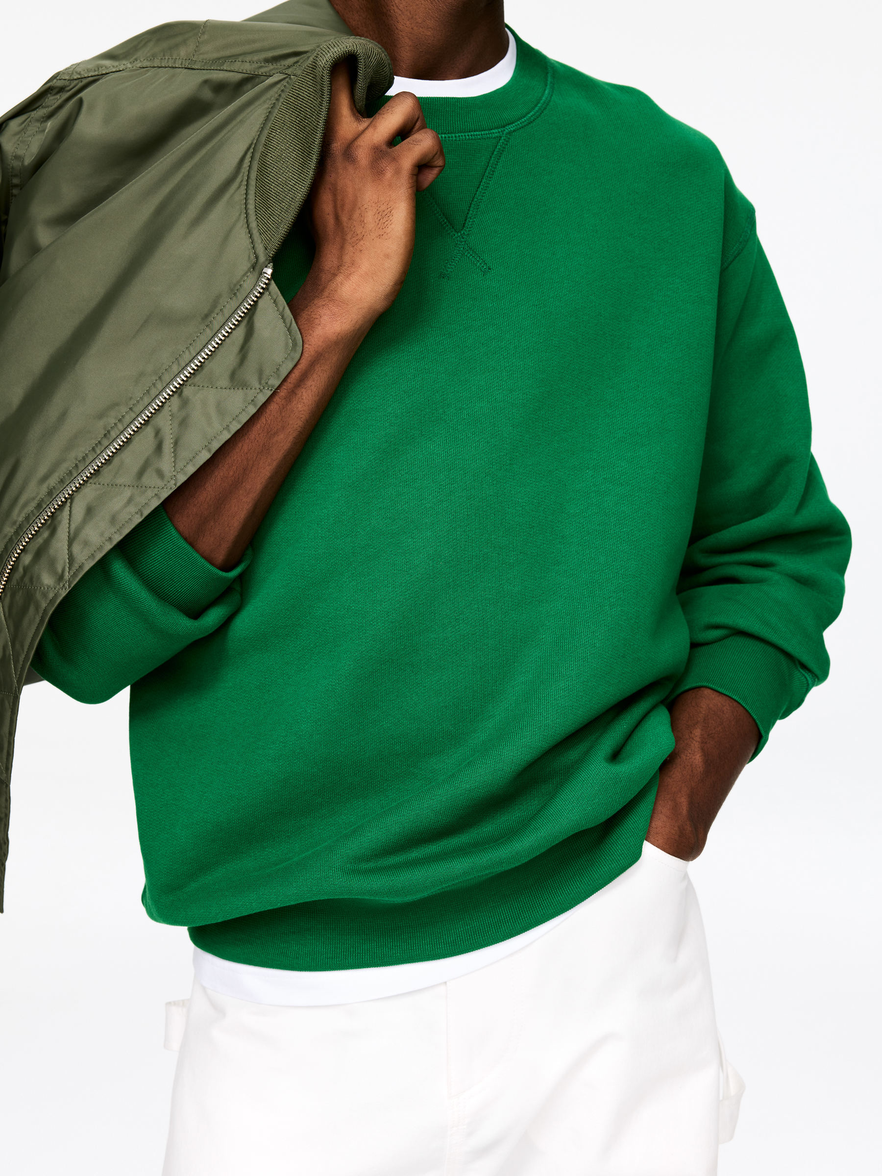 Loose-Fit Sweatshirt - Green - Loose fit - Men - StillMedia/Lookbook - 6