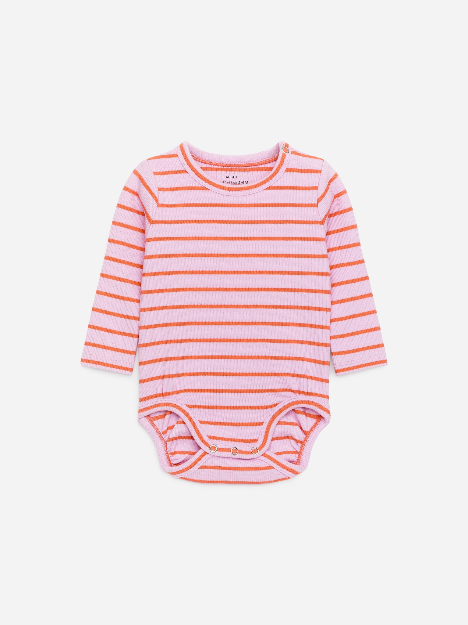 Body à manches longues côtelé - Pink/Orange/Bleu clair/Vert/Beige/Noir/Vert foncé - 1