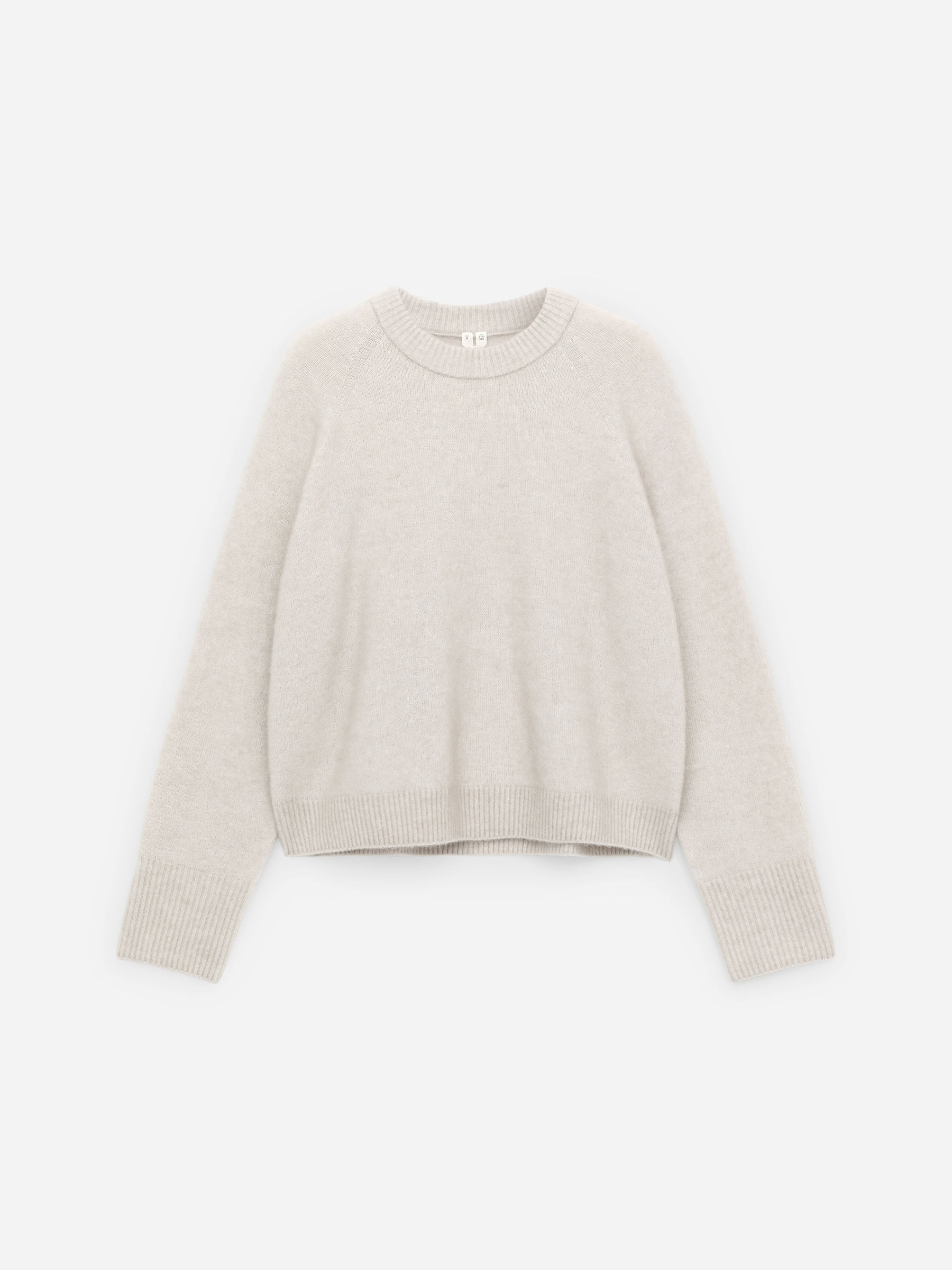 Alpaca-Wool Blend Jumper-#B7B4AA-17890