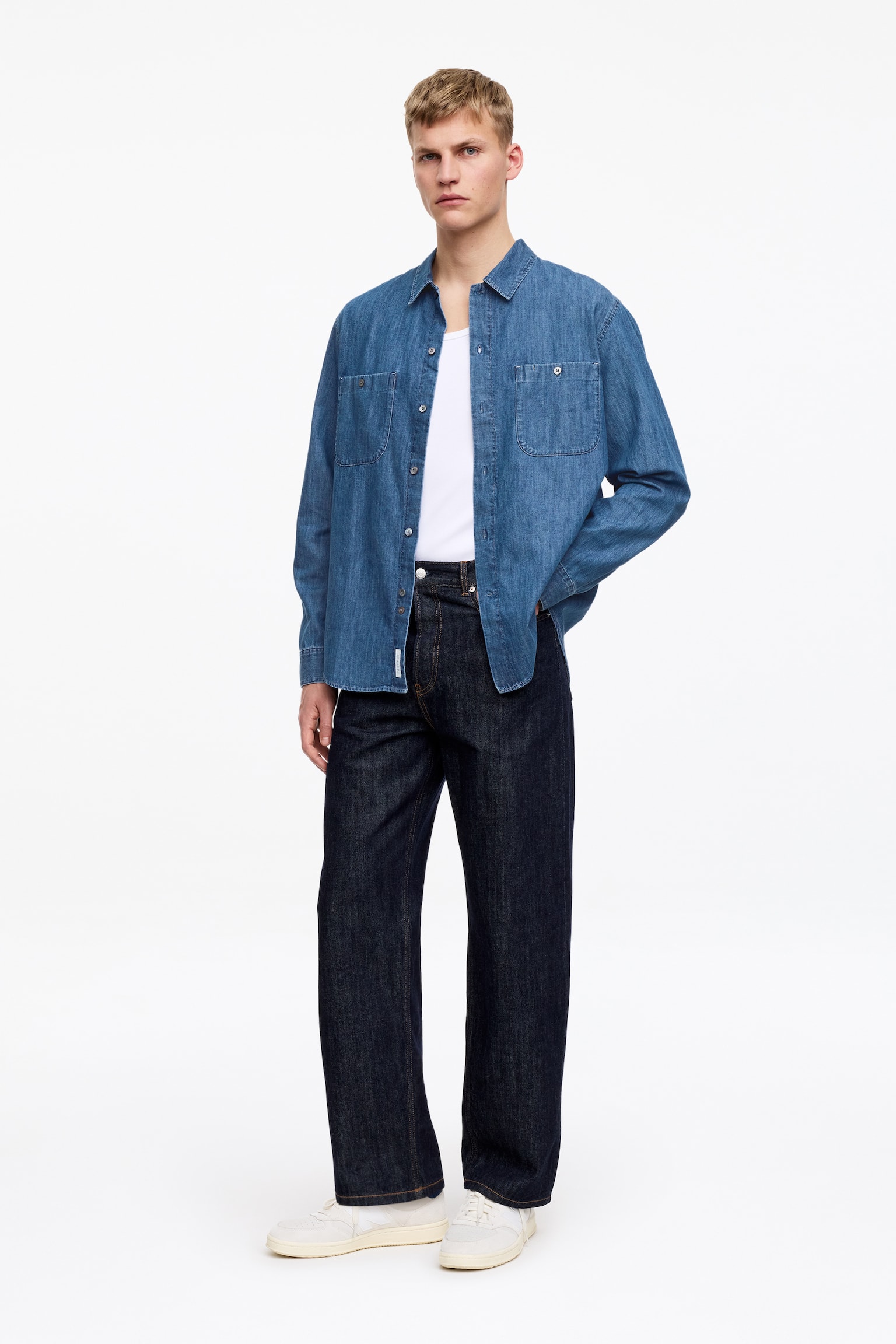 Denimskjorta - Blå - 4