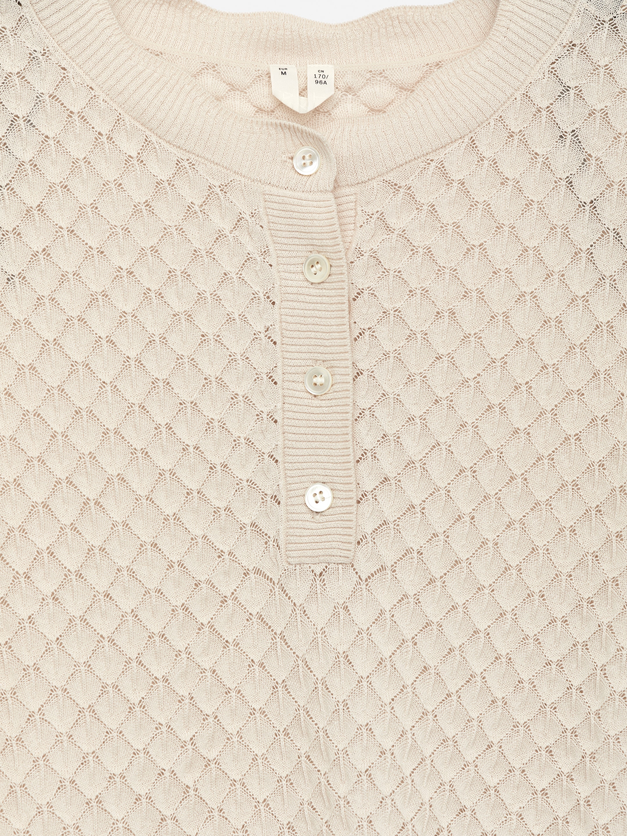 Open-Knit Top - Light Beige - Regular fit - Women - StillMedia/DescriptiveDetail - 1