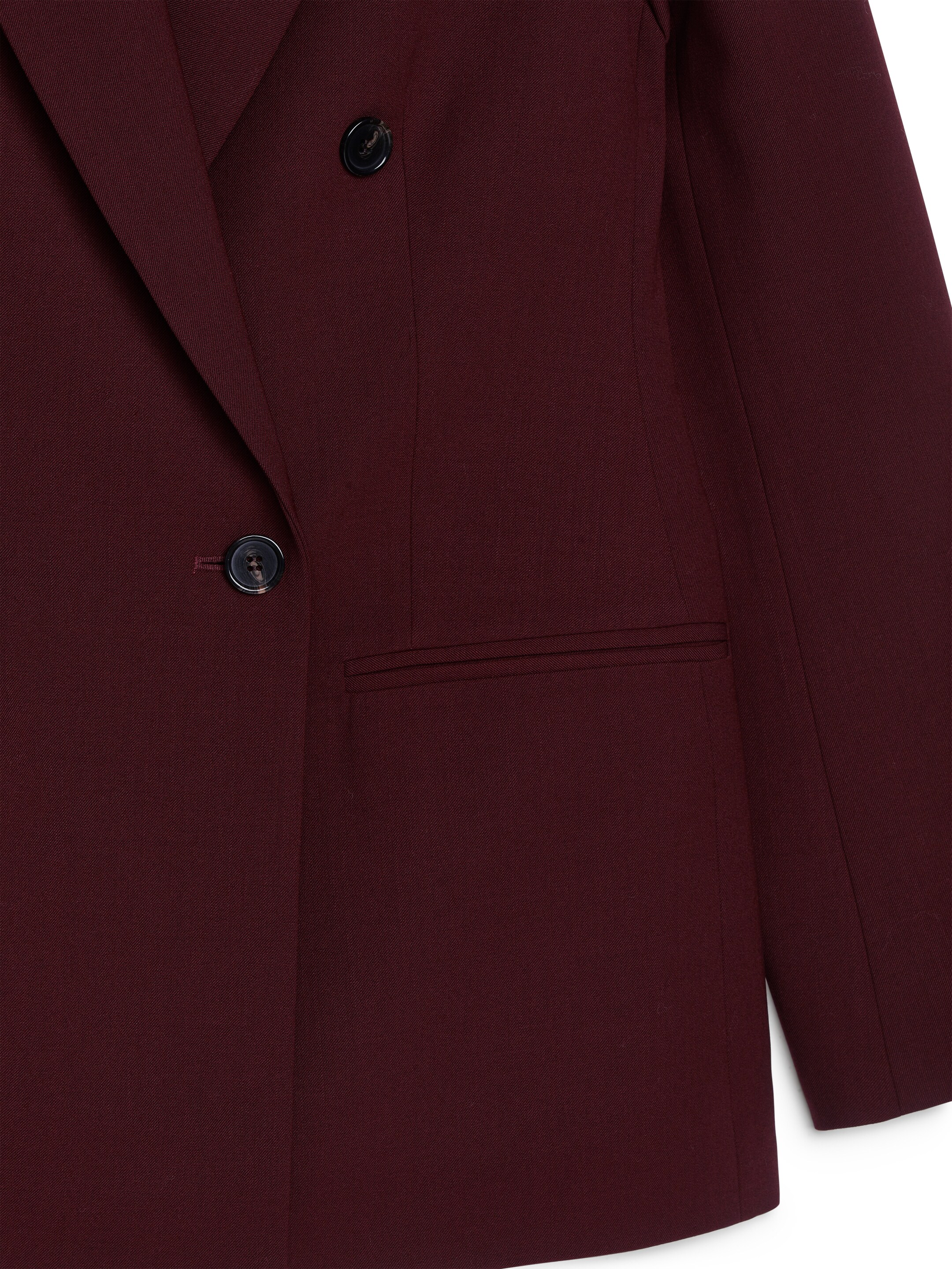 Visa större bild: Dubbelknäppt kavaj - Mörkröd - DAM | H&M SE 2