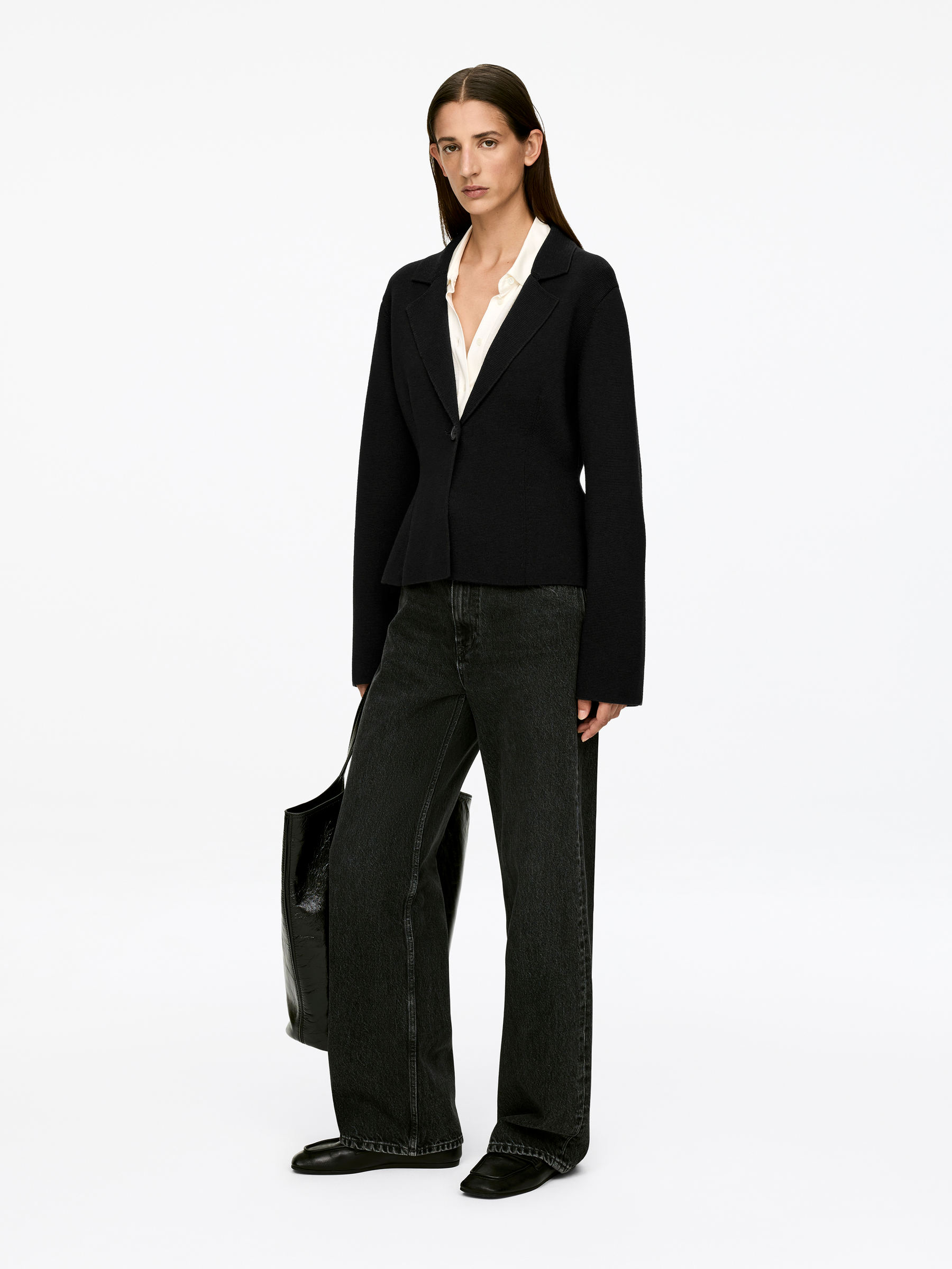 Strickjacke aus Wolle und Baumwolle - Schwarz - Regular Fit - Damen - StillMedia/Lookbook - 5