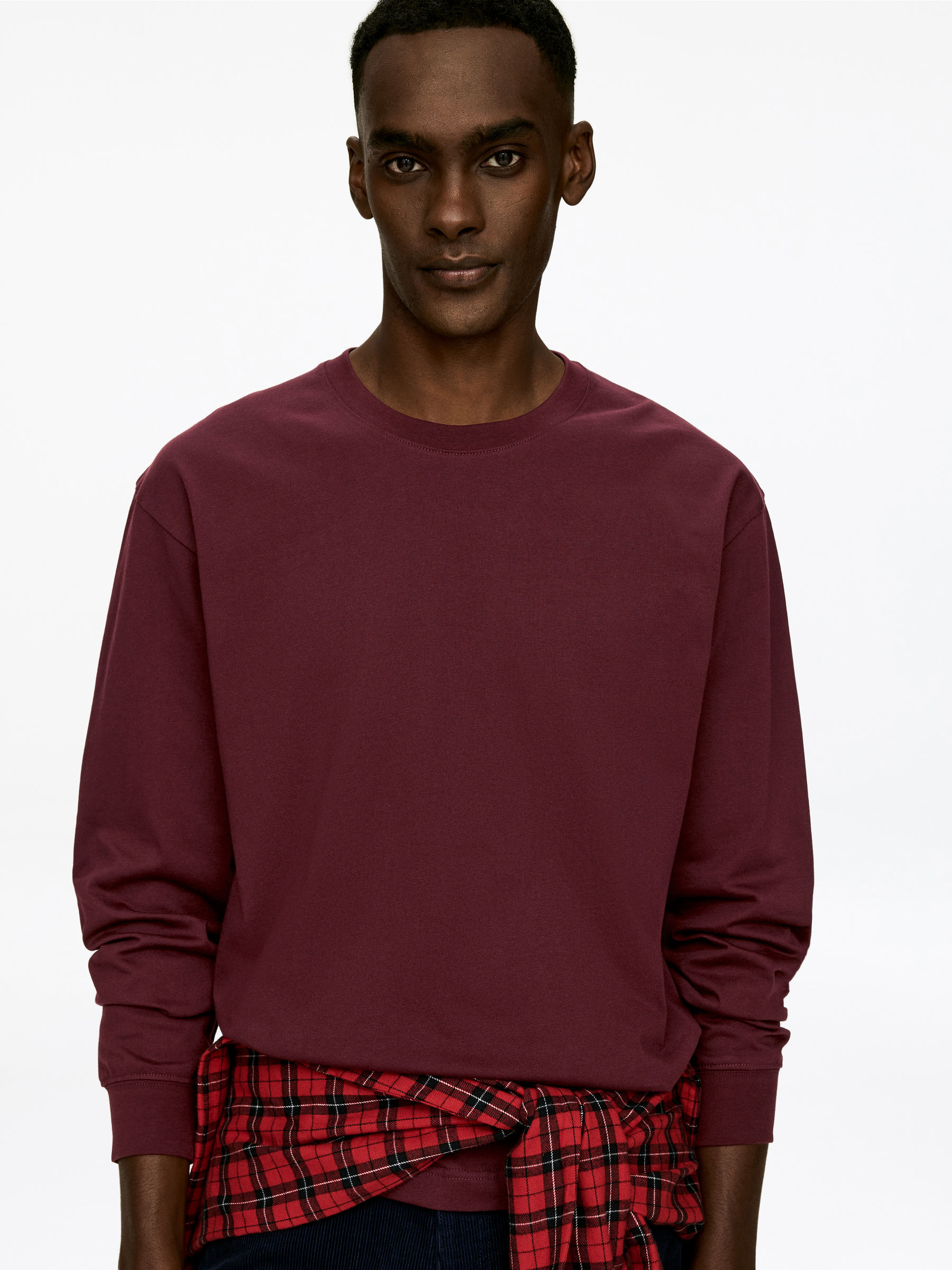Long-Sleeve T-Shirt - Burgundy - Regular fit - Men - StillMedia/Lookbook - 5