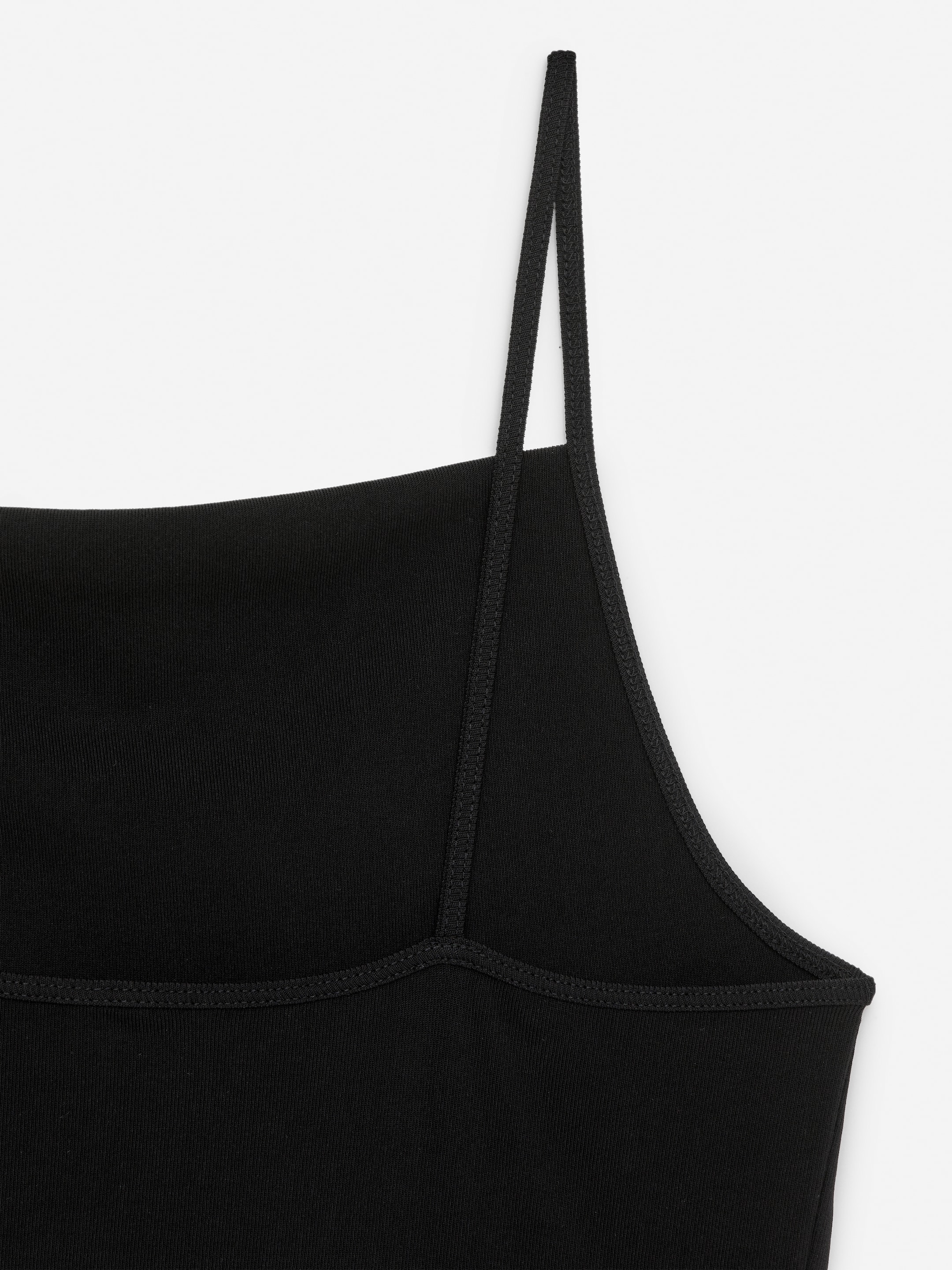 Top de tirantes de tipo deportivo de canalé - Negro - Corte ajustado - Women - StillMedia/DescriptiveDetail - 1