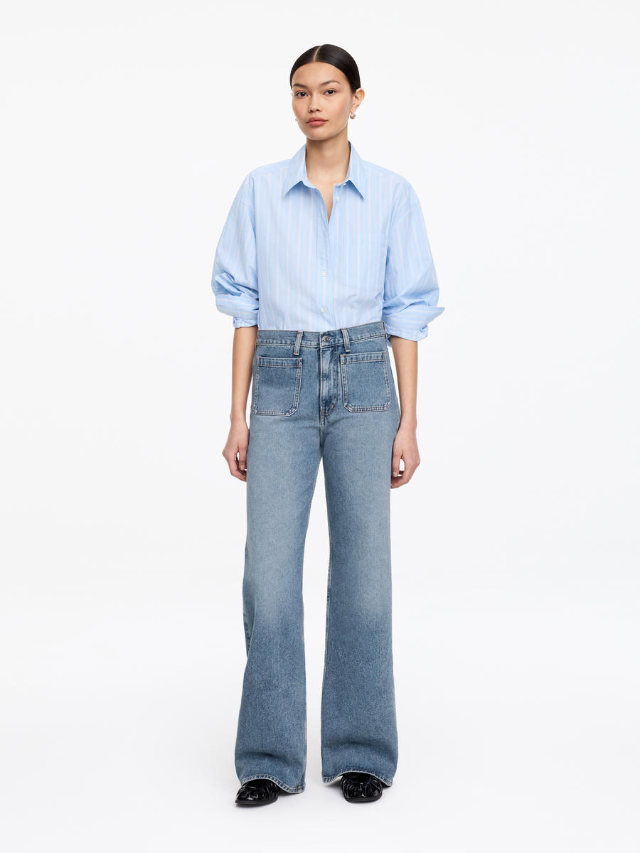 Arket Vrouw Blau Lupine Flared Jeans -, 36