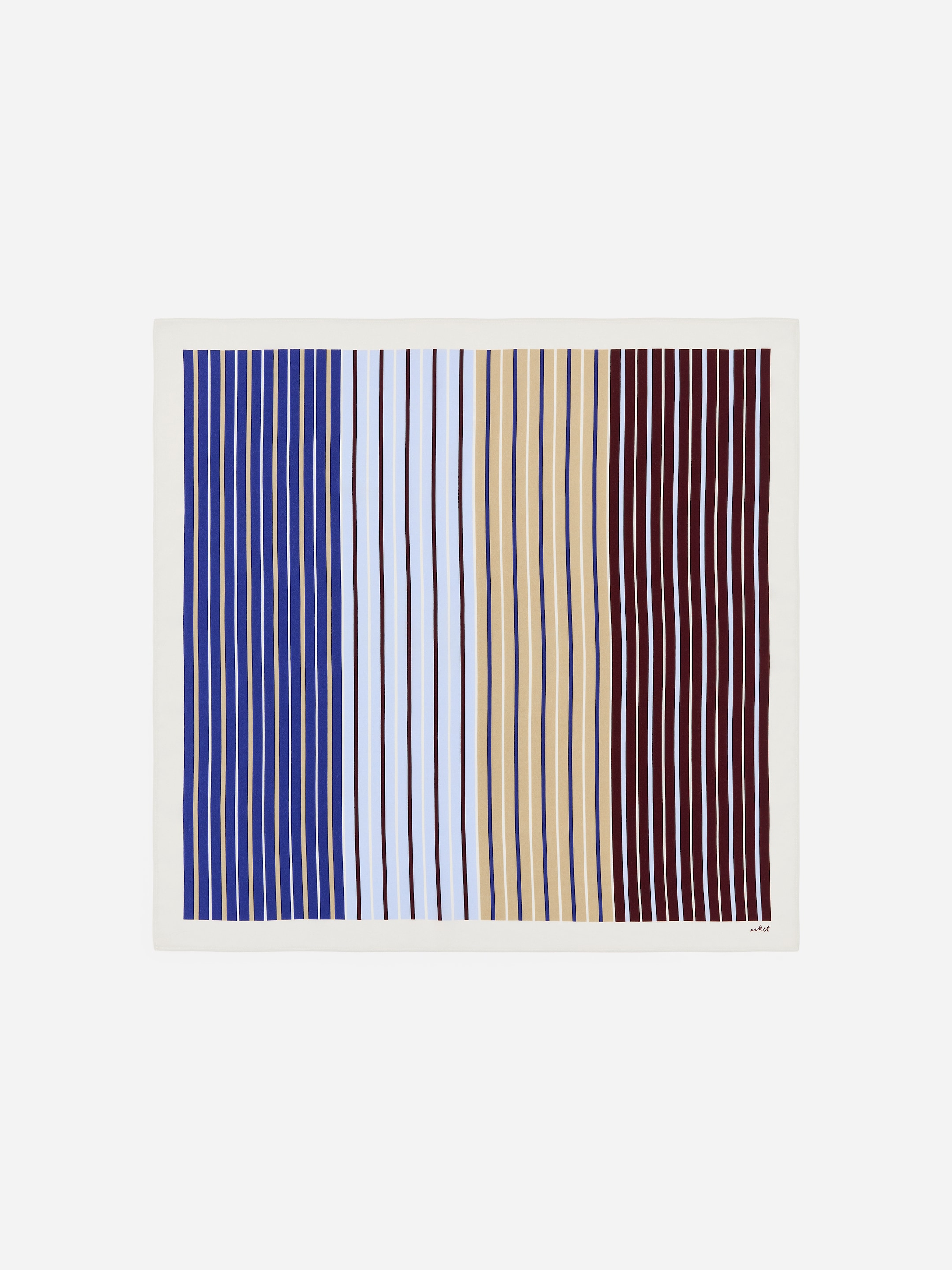 Printed Silk Scarf-#1E00C0-19349