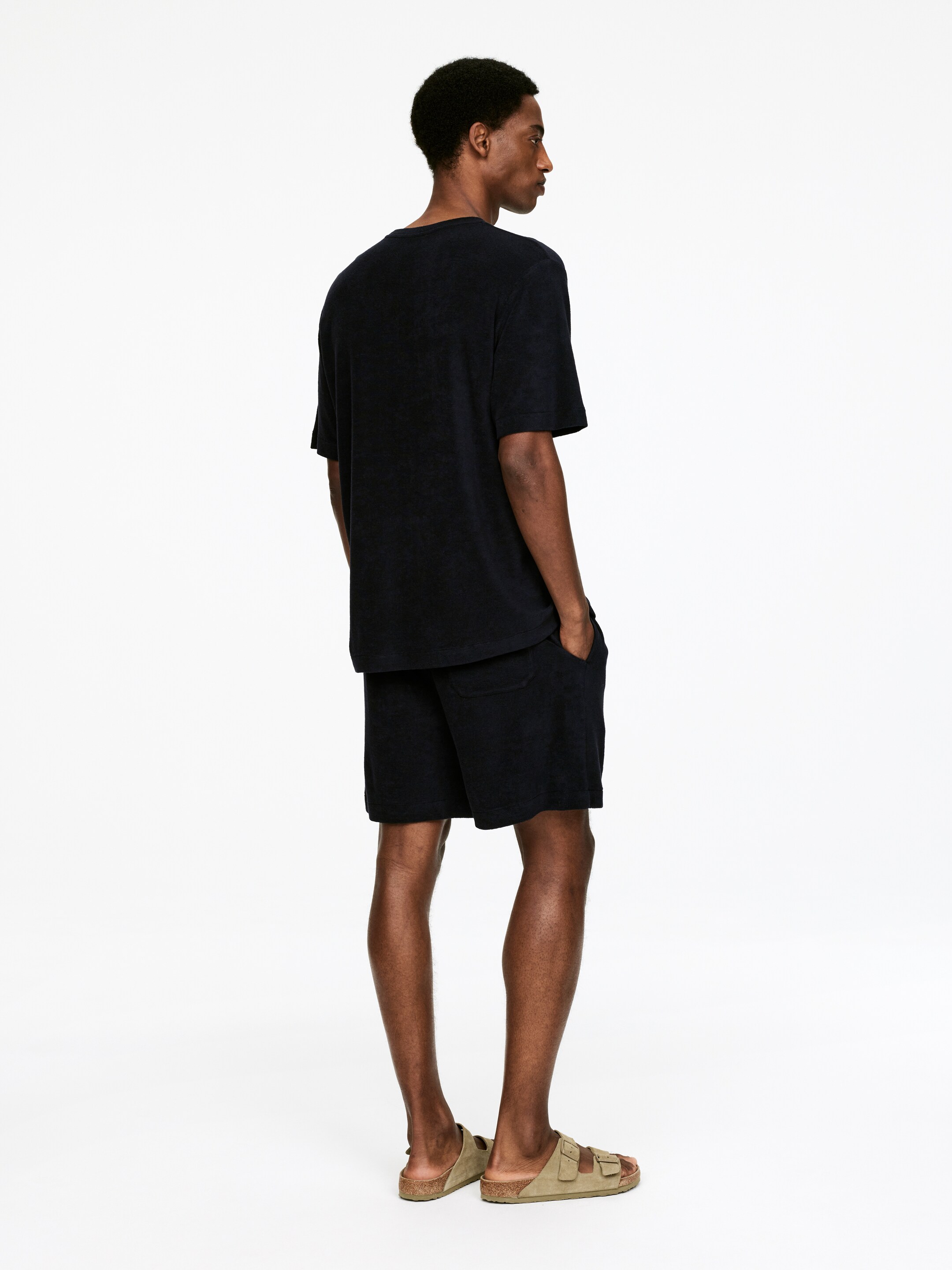 Agrandir l'image: T-shirt en éponge de coton - Noir - HOMME | H&M FR 2