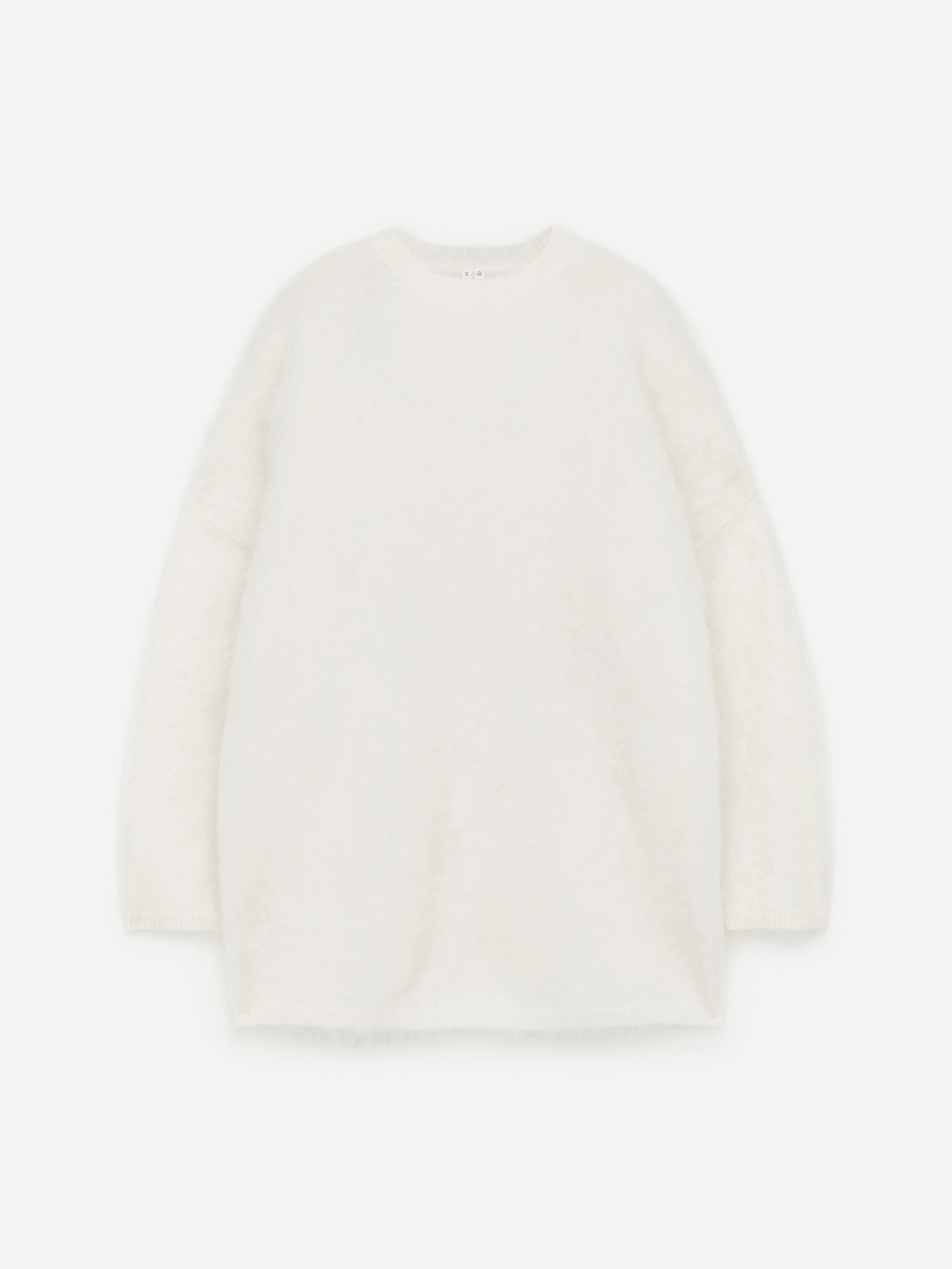 Neulepusero mohairin ja villan sekoitetta - Luonnonvalkoinen