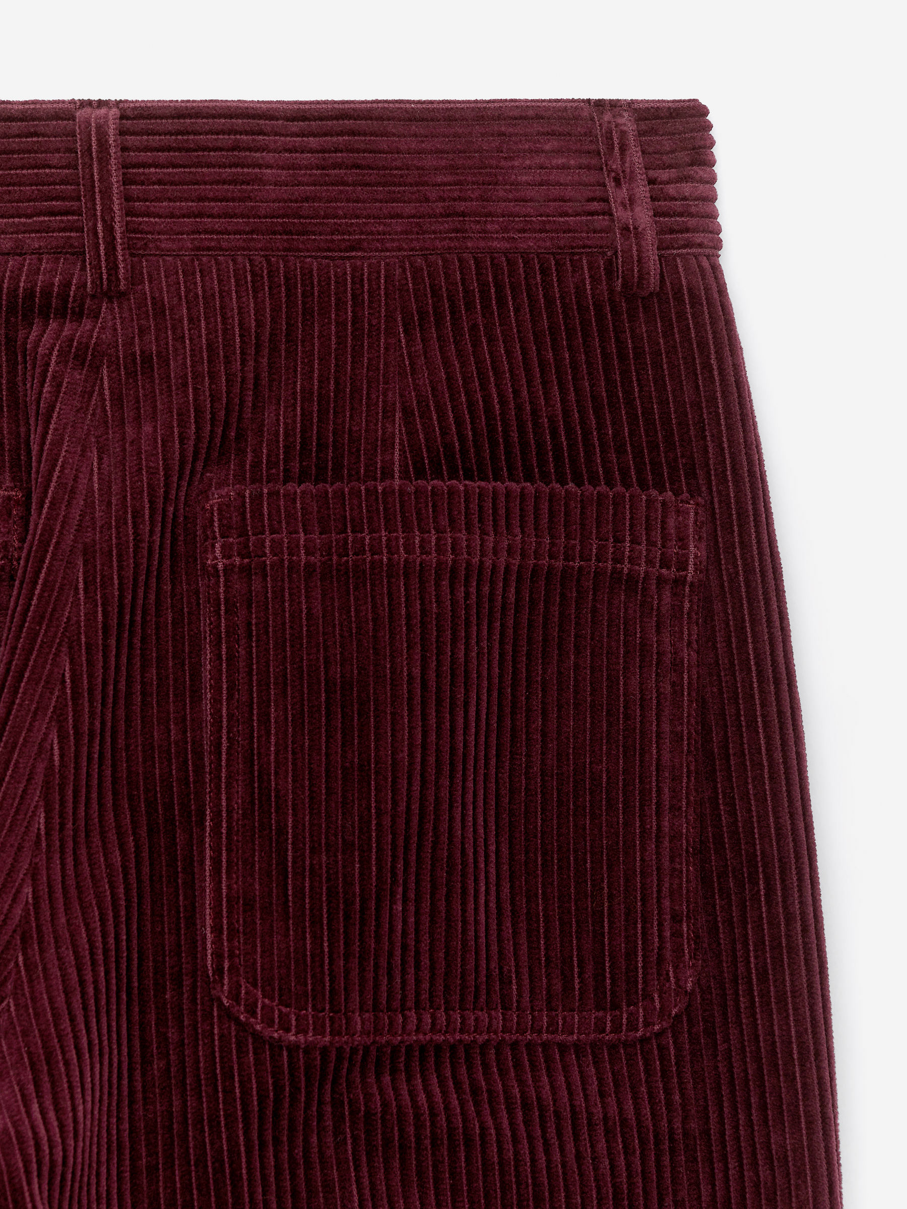 Wide-Leg Corduroy Trousers - Burgundy - Relaxed fit - Women - StillMedia/DescriptiveDetail - 1