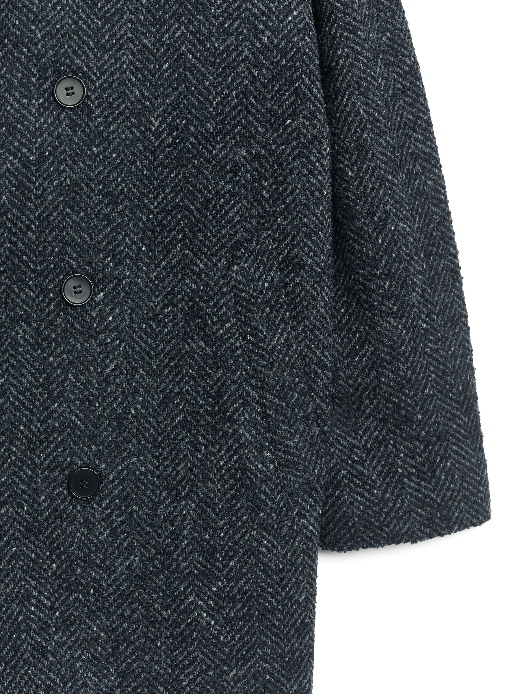 Wool Blend Coat - Dark Blue - Loose fit - Men - StillMedia/DescriptiveDetail - 2