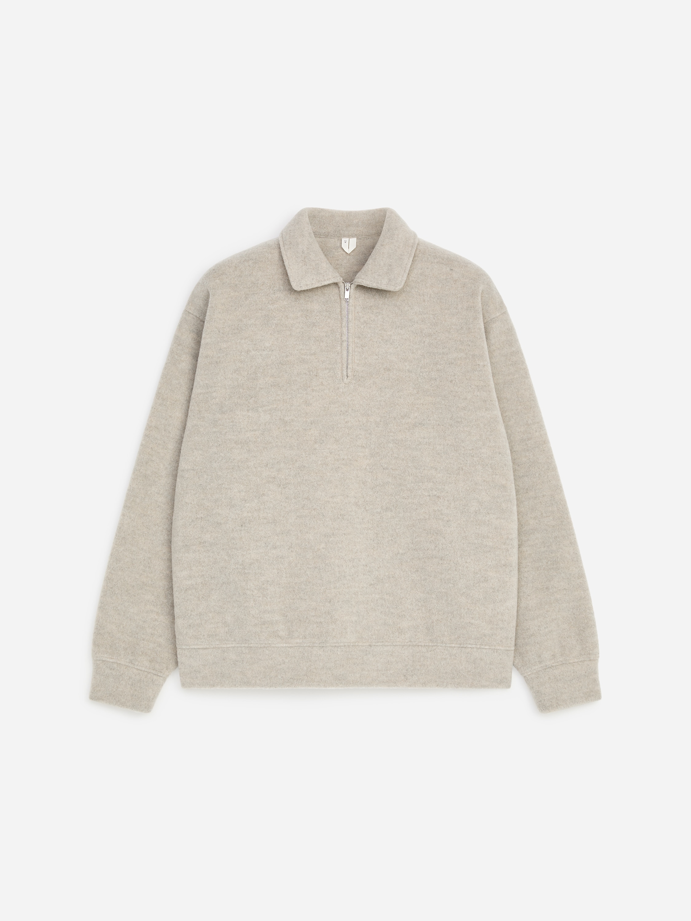 Pull demi-zippé en double maille