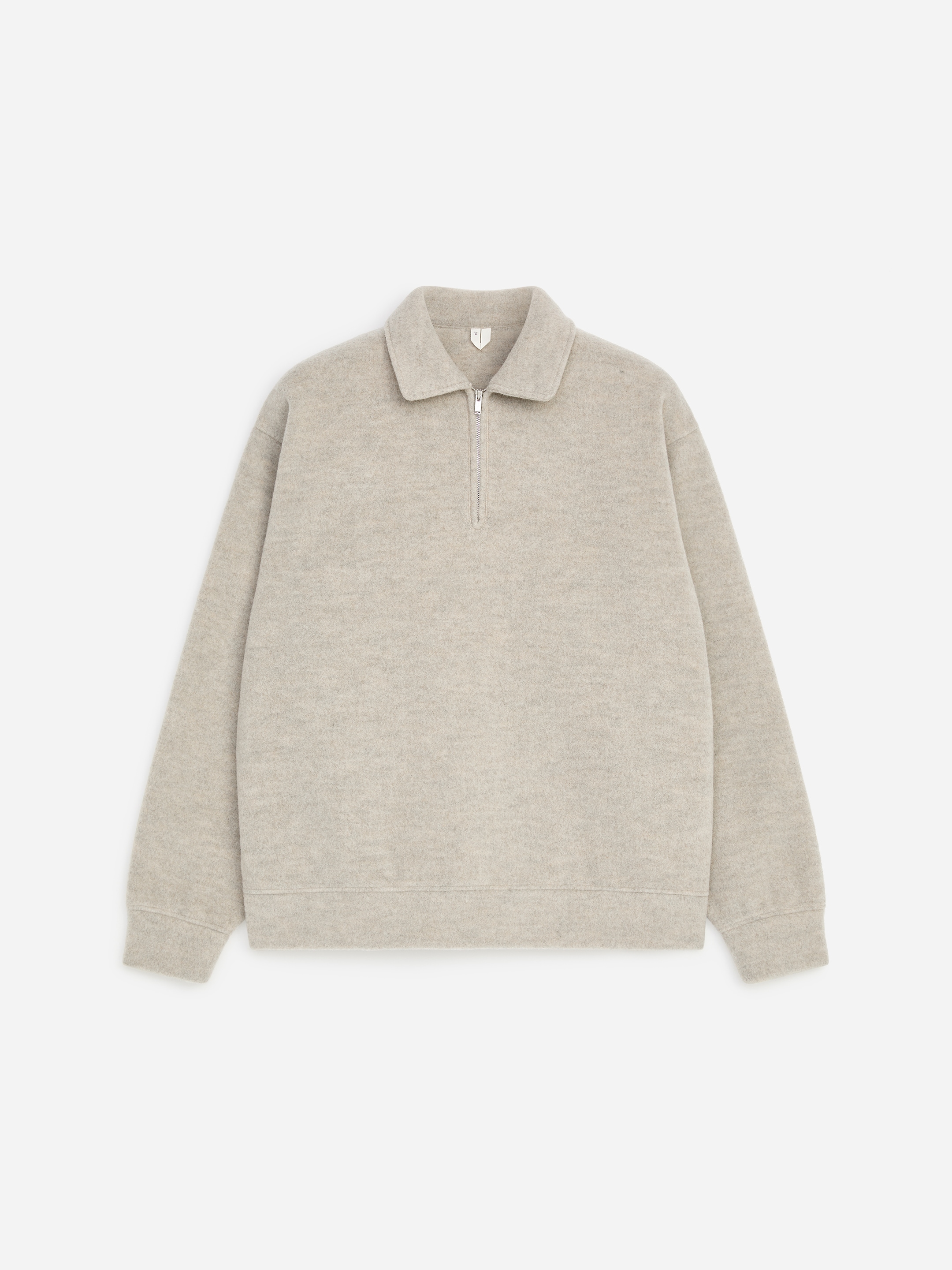 Maglione doppiato con mezza cerniera - Beige mélange - Relaxed fit - men - StillMedia/DescriptiveStillLife - 1