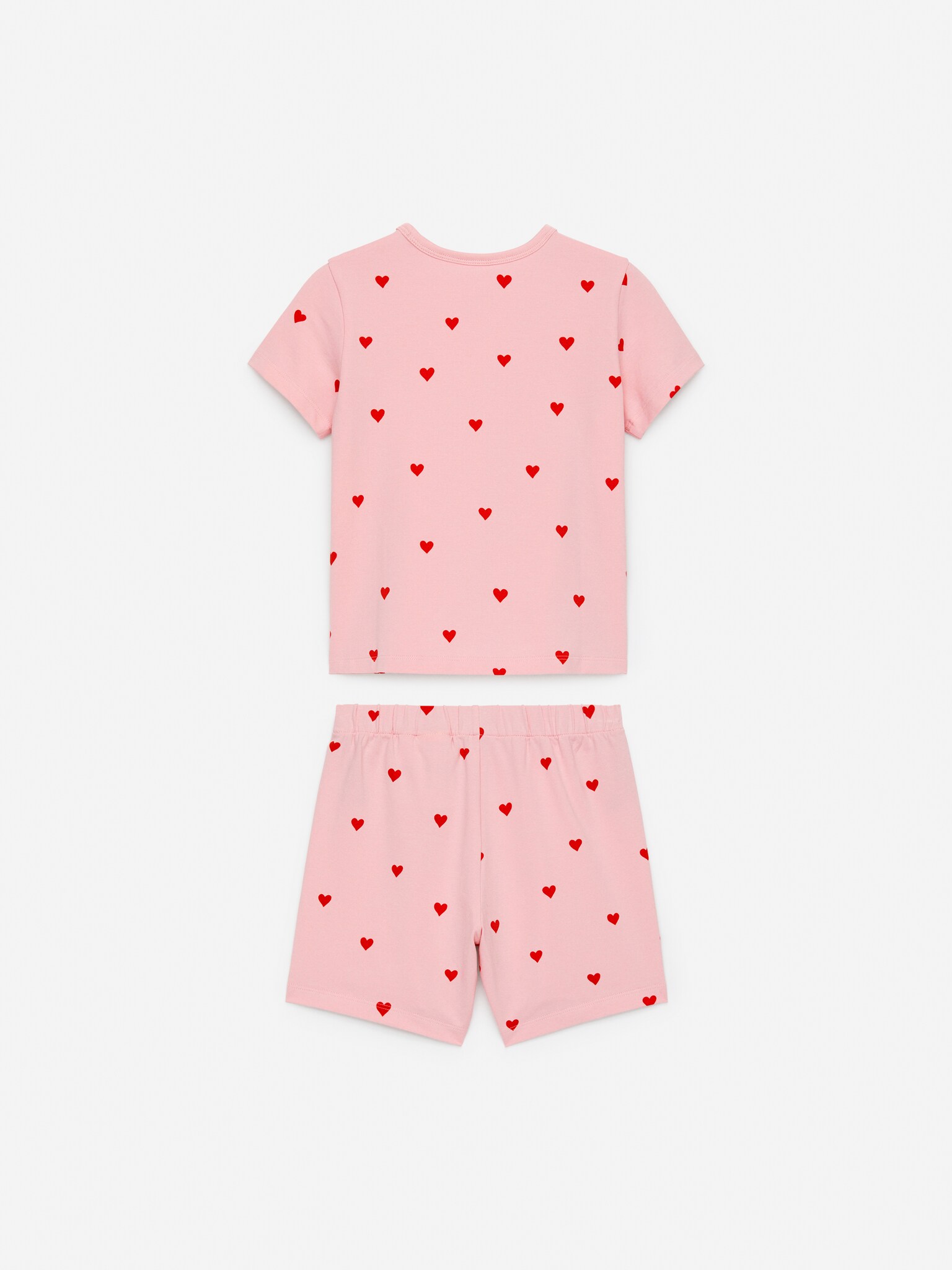 Short Jersey Pyjama Set - Pink/Red Hearts/Light Blue/Blue/White/White/Green/Striped/Lilac/Purple - 3