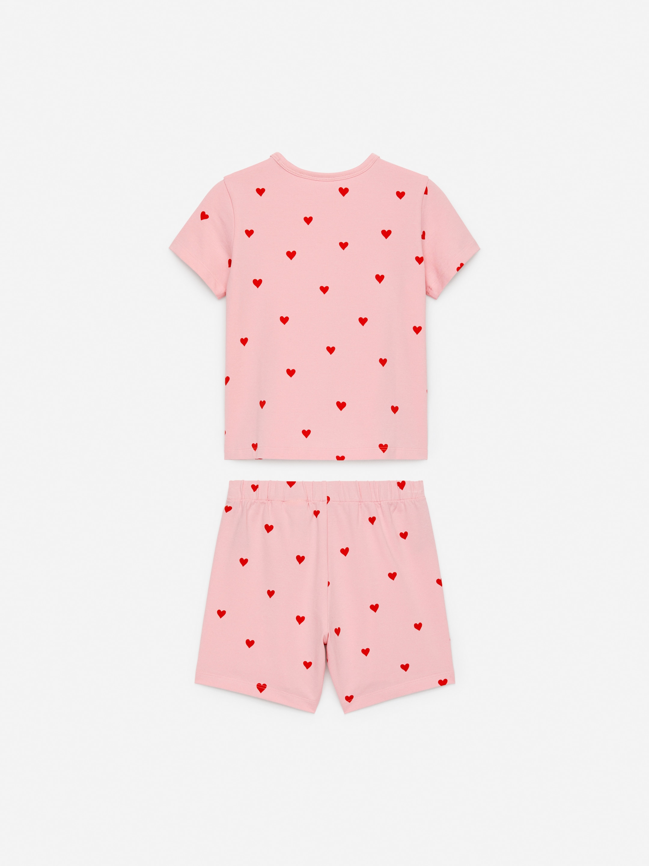 Größeres Bild anzeigen: Zweiteiliger kurzer Pyjama aus Jersey - Rosa/rote Herzen - Kids | H&M AT 2