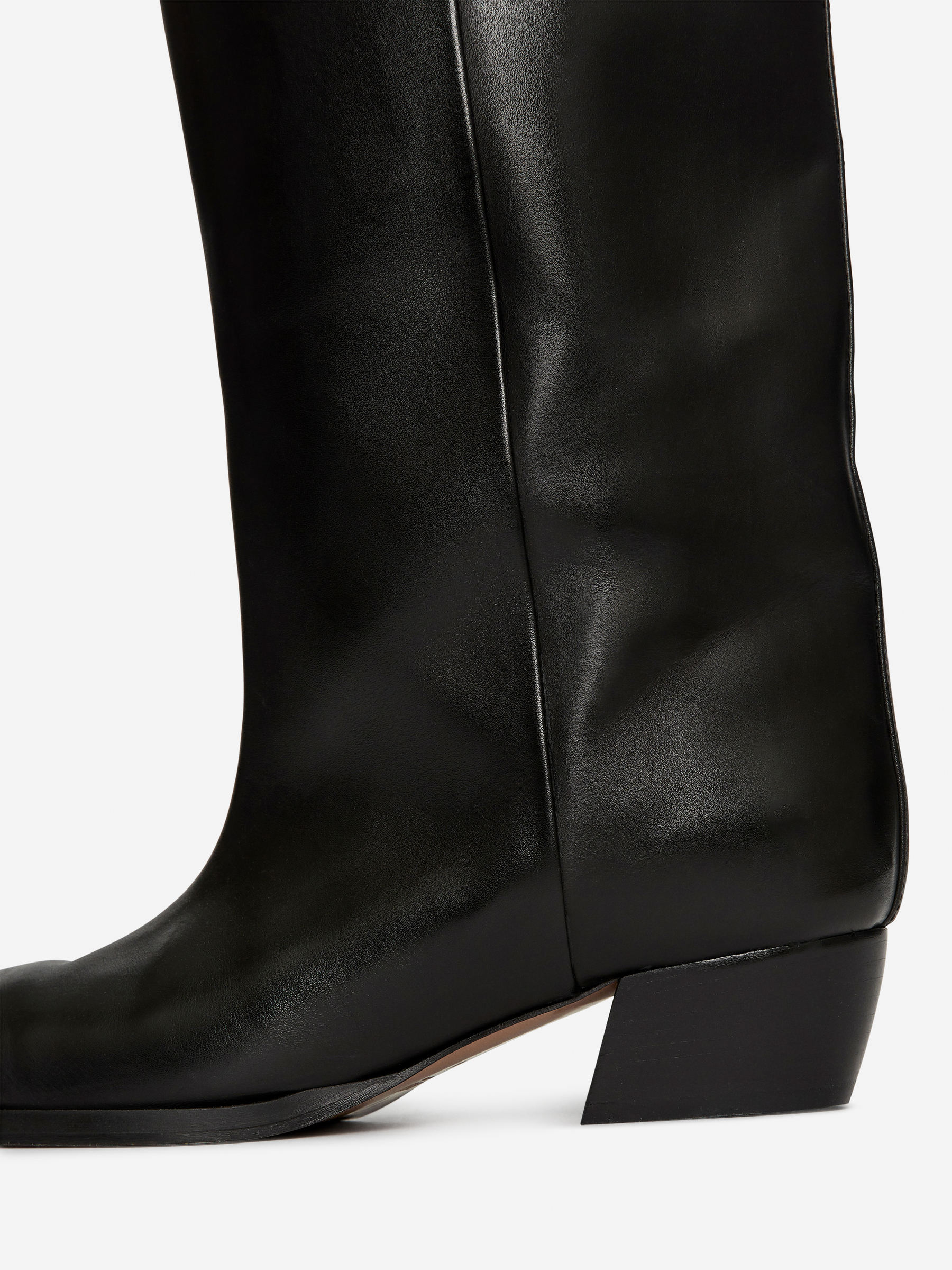 Knee-High Leather Boots - Black - women - StillMedia/DescriptiveDetail - 3