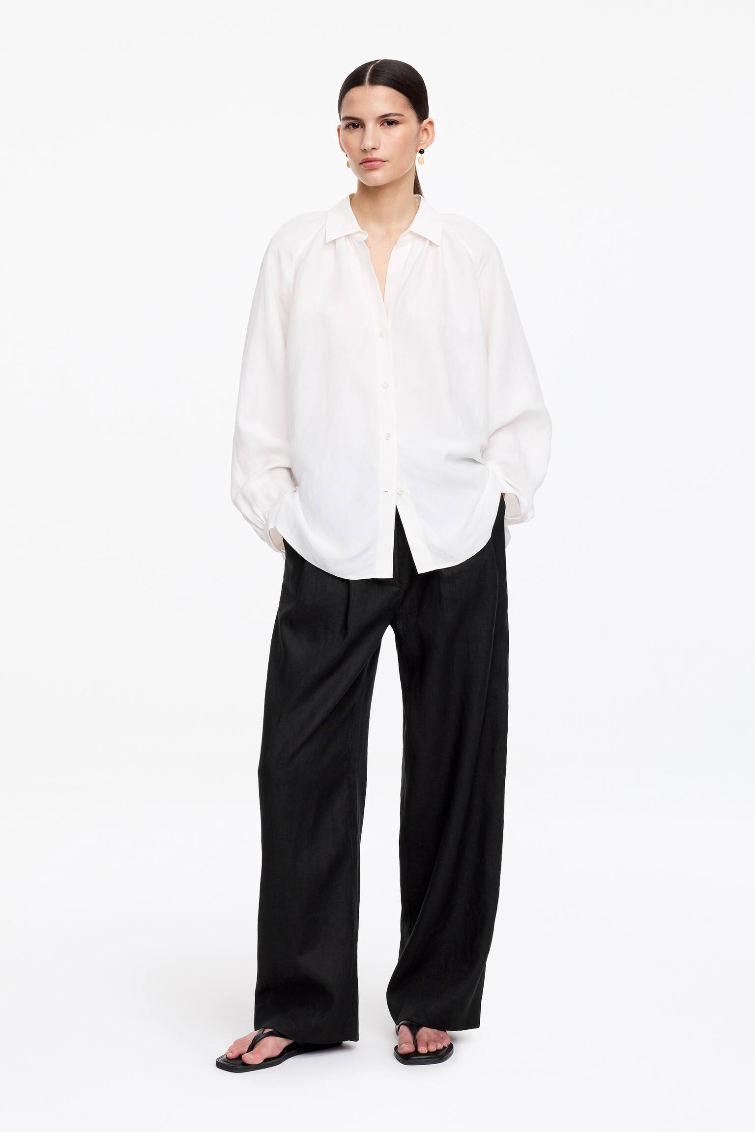 Skreddersydde linbukser - Svart - 1