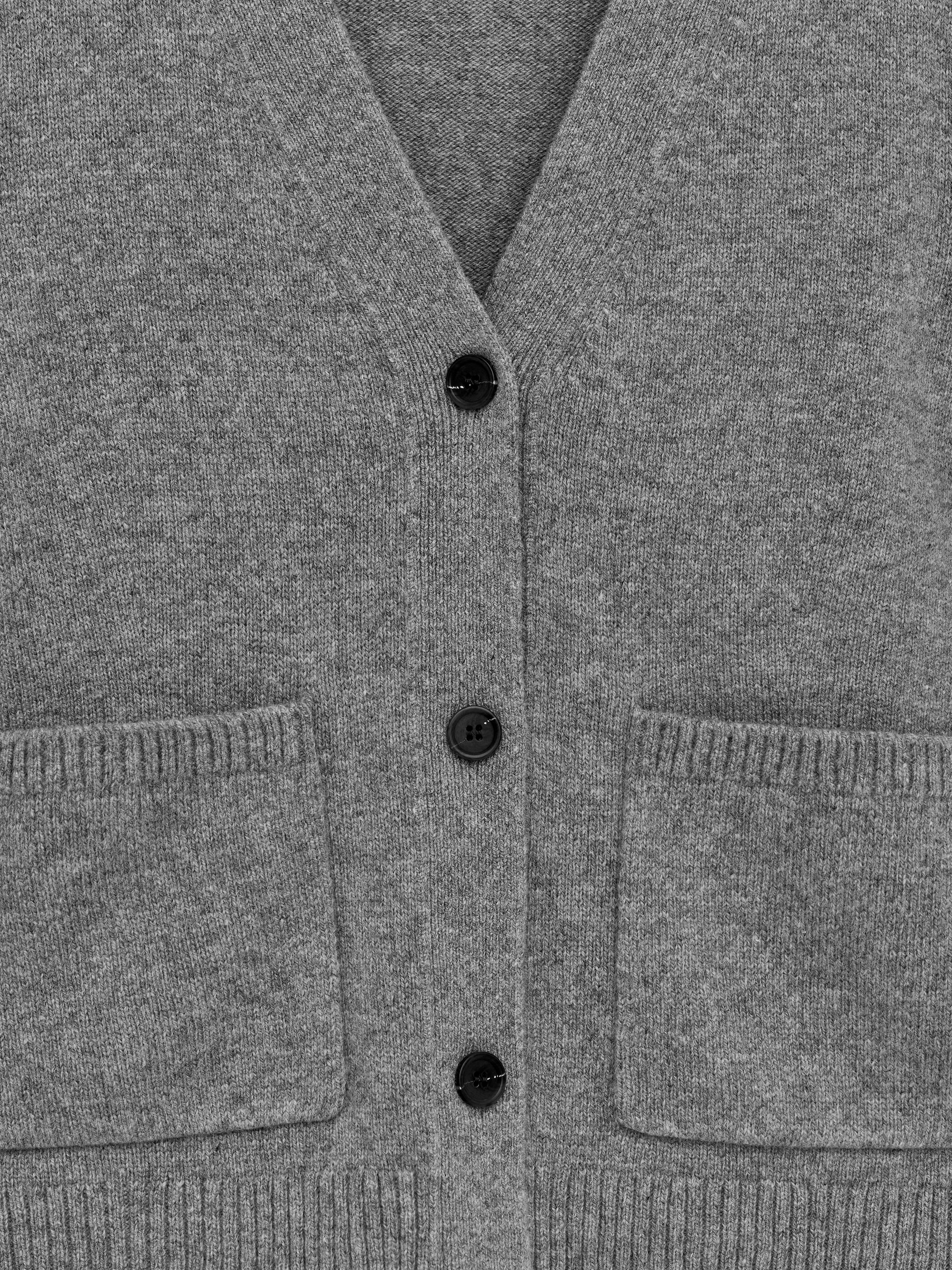 Wool Cardigan - Grey - Slim fit - women - StillMedia/DescriptiveDetail - 2