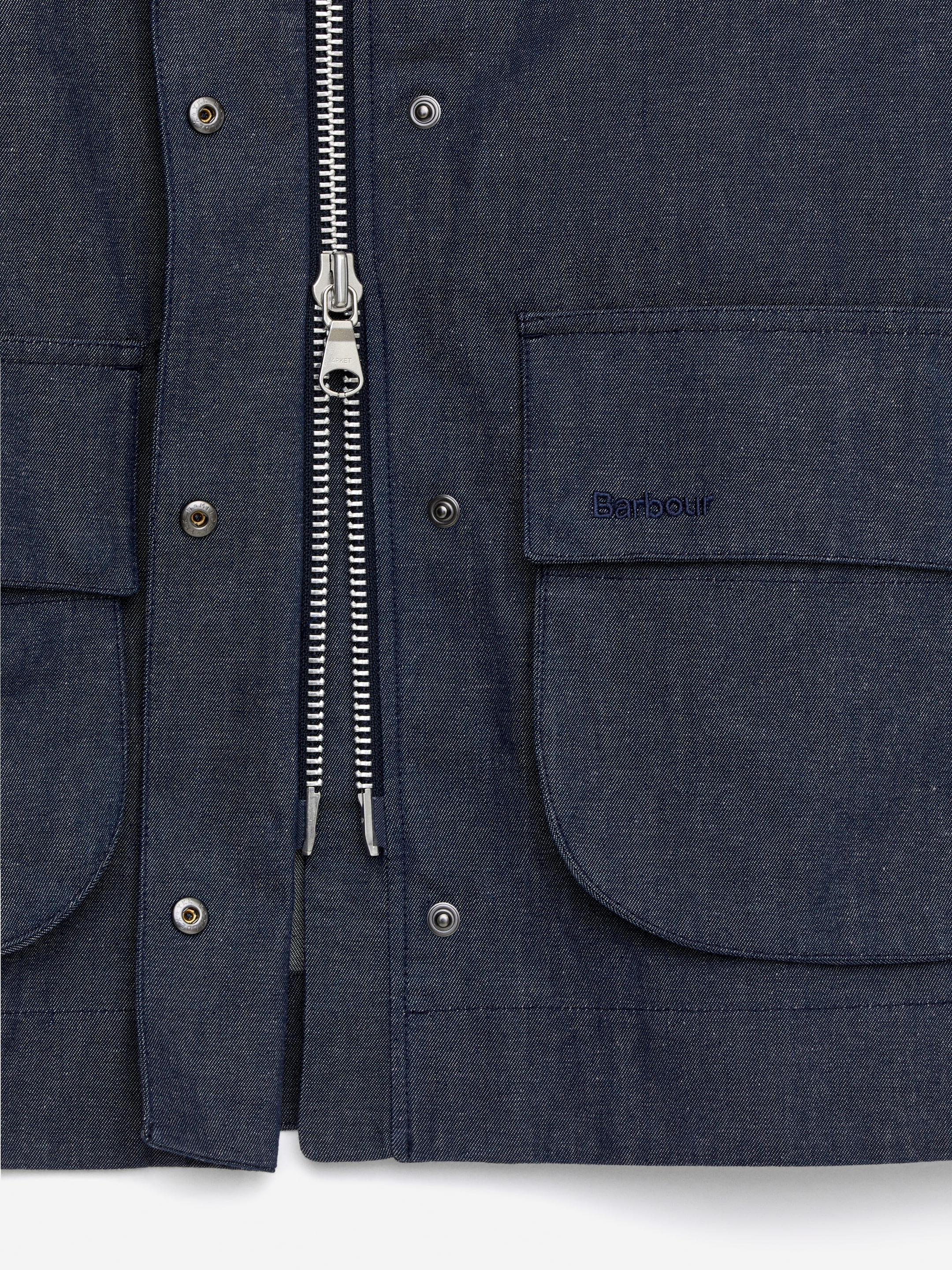 ARKET and Barbour Dry-Waxed Denim Jacket - Blue - Regular fit - Women - StillMedia/DescriptiveDetail - 2