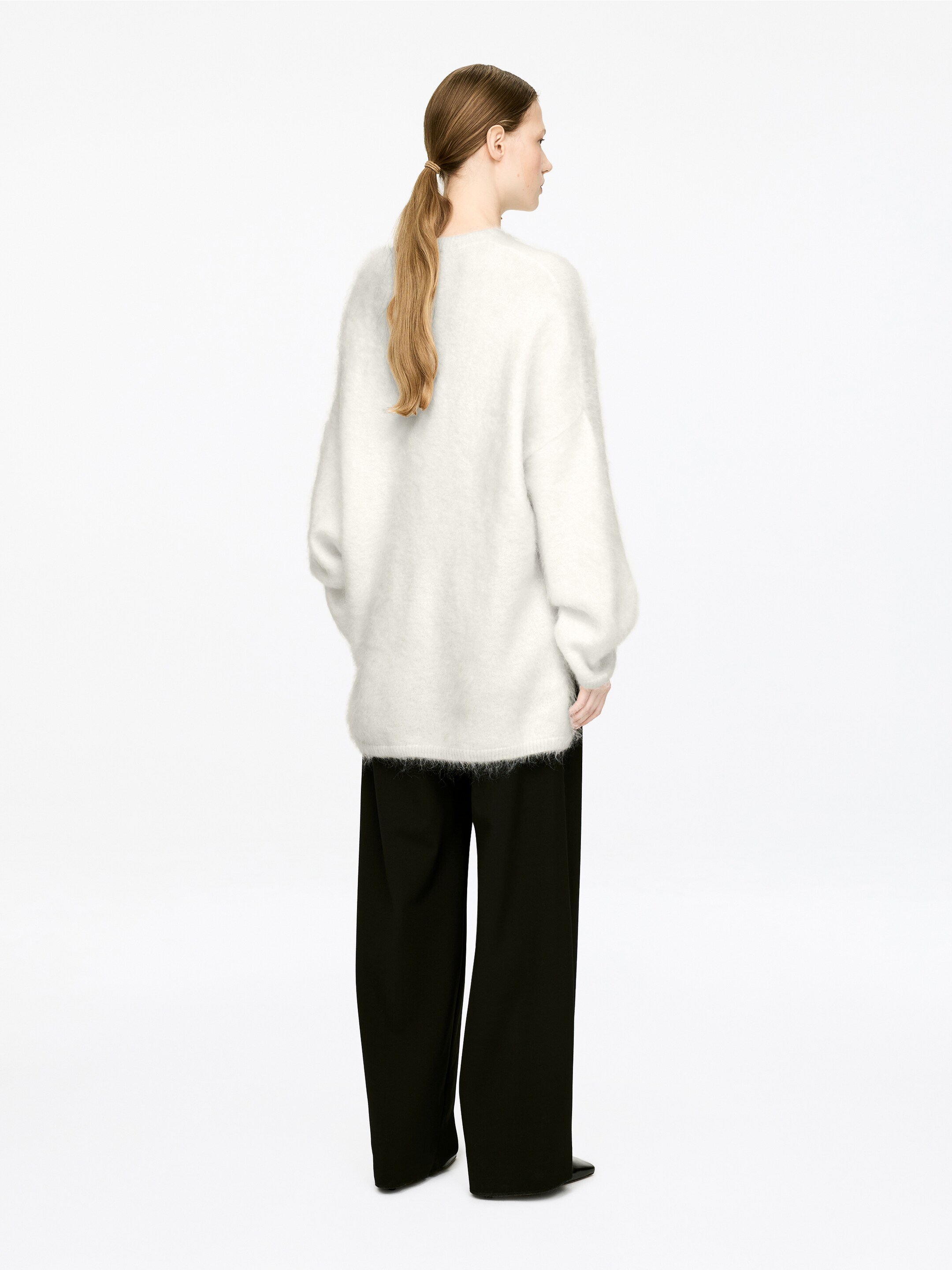 Visa större bild: Tröja i mohair och ull - Off-white - DAM | H&M FI 3