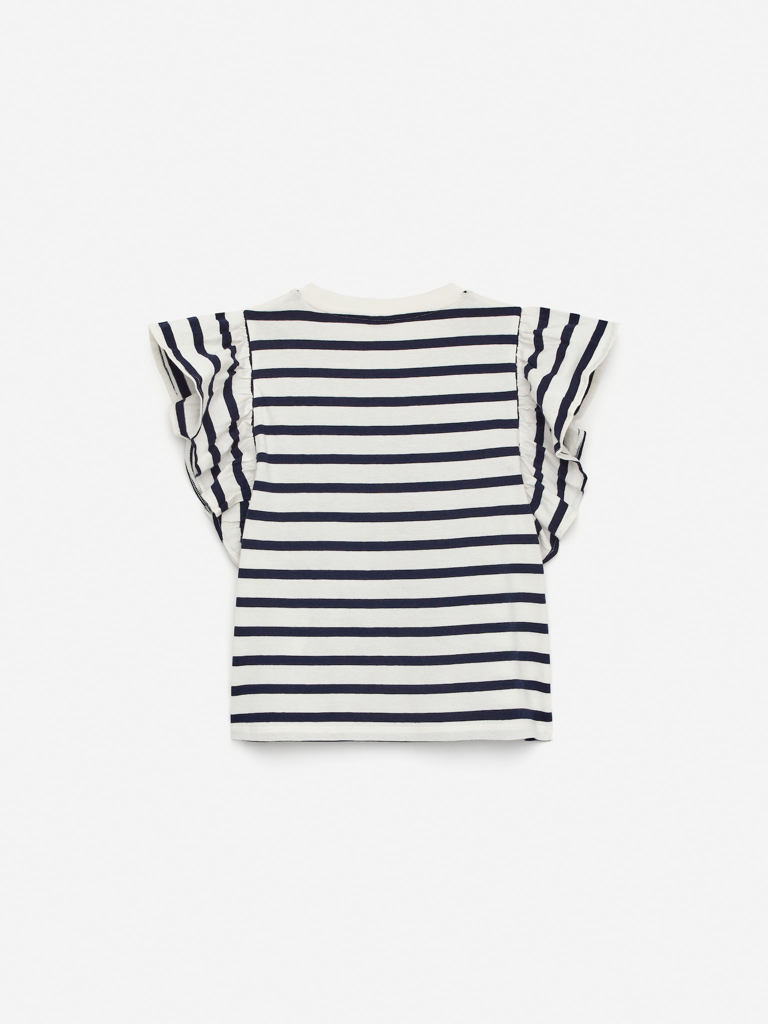 Frill Top - Dark Blue/White/White - 3