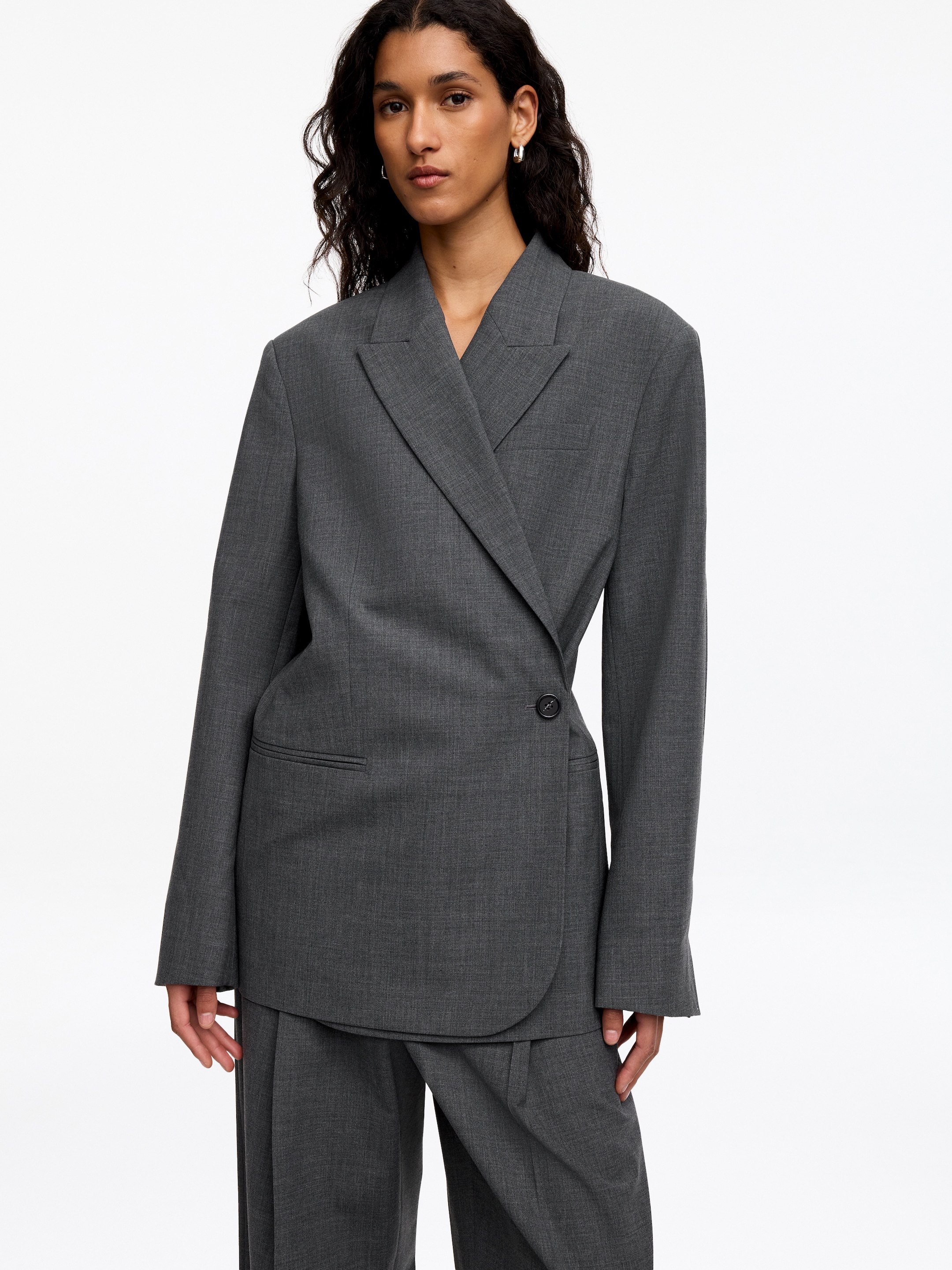 Wool-Blend Blazer - Dark grey - Regular fit - Women - StillMedia/Lookbook - 6