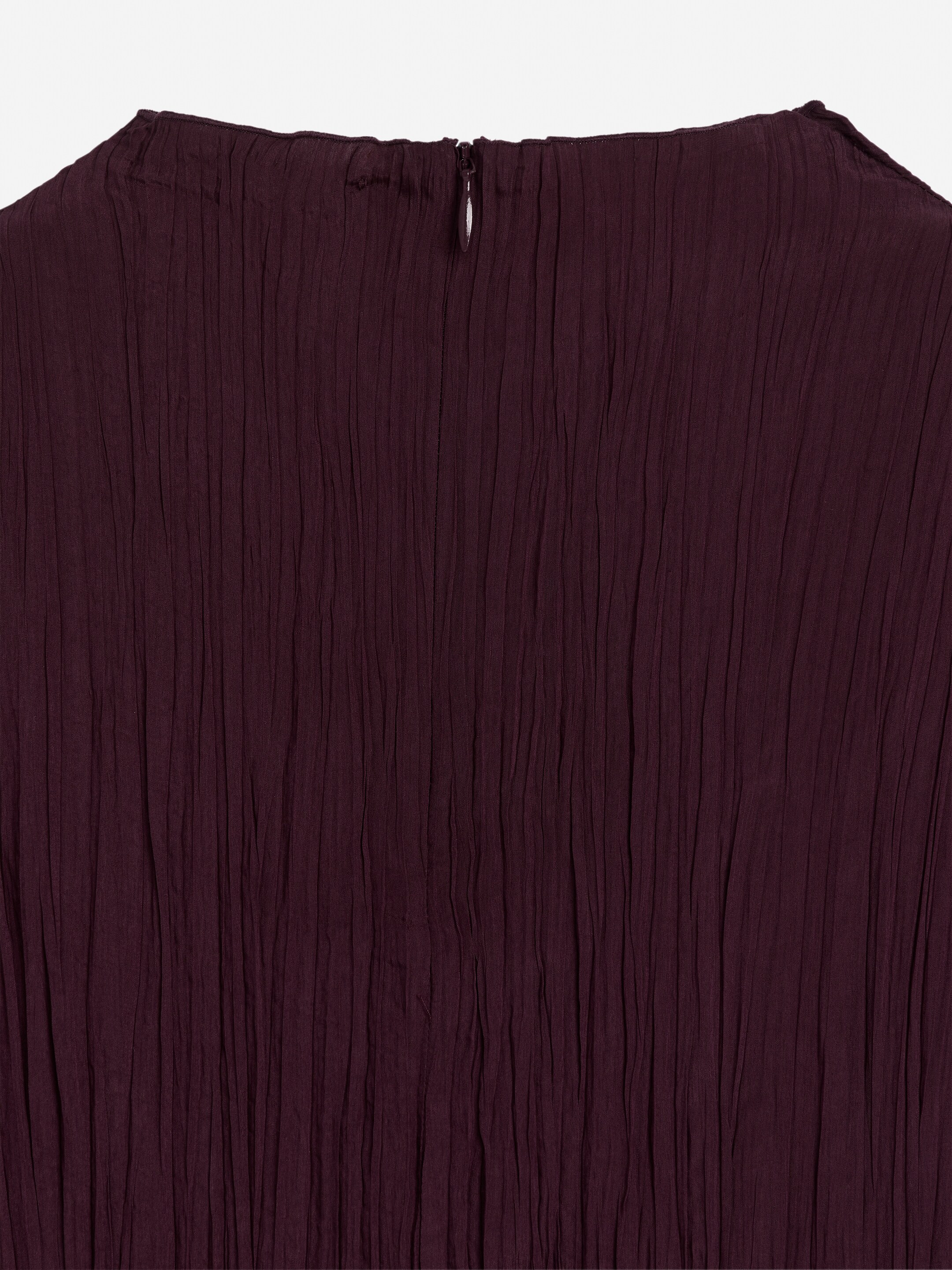 Vis større bilde: Plissé-kjole med polohals - Burgunder - DAME | H&M NO 2