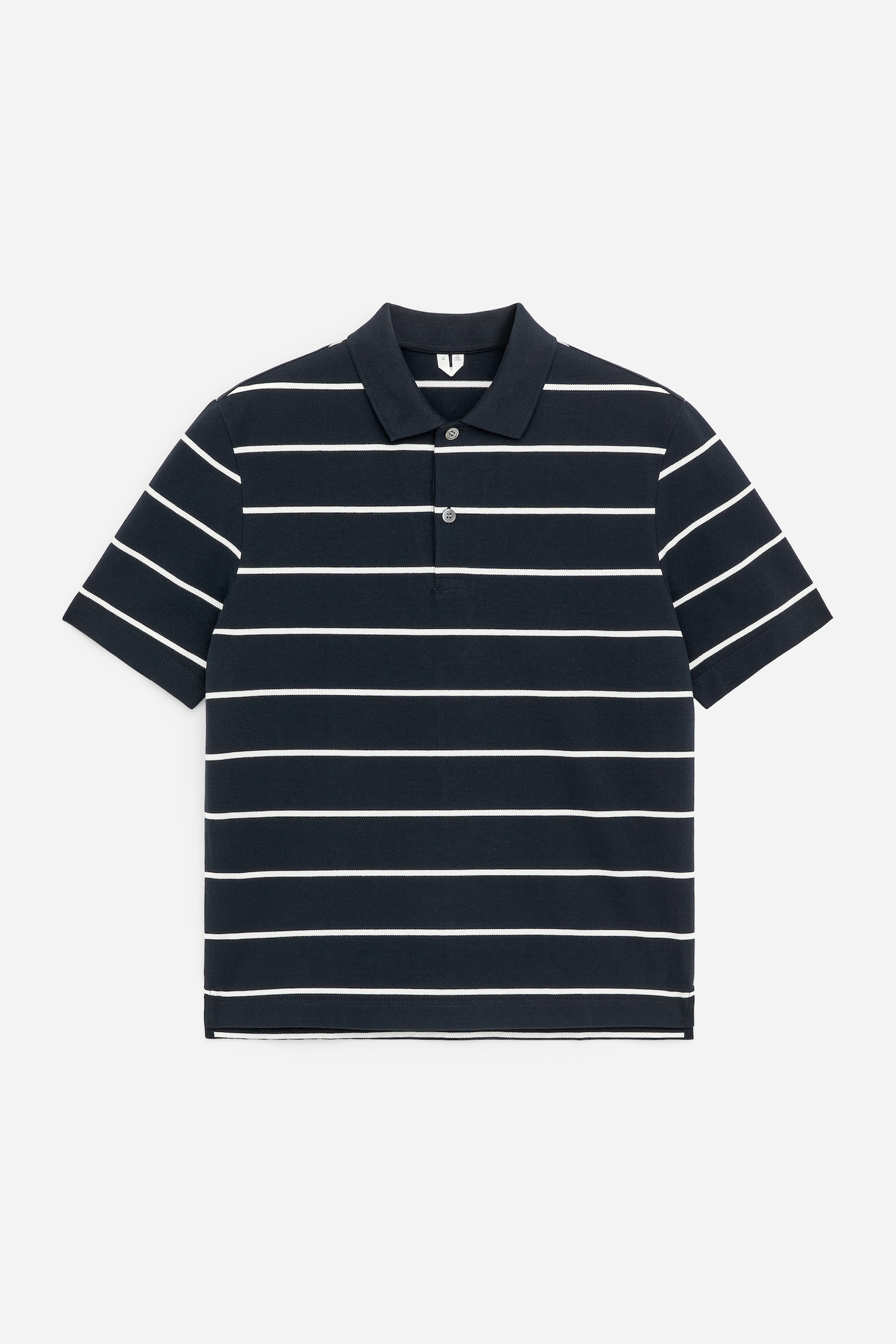 Polo in piqué-Blu scuro/Righe - 2