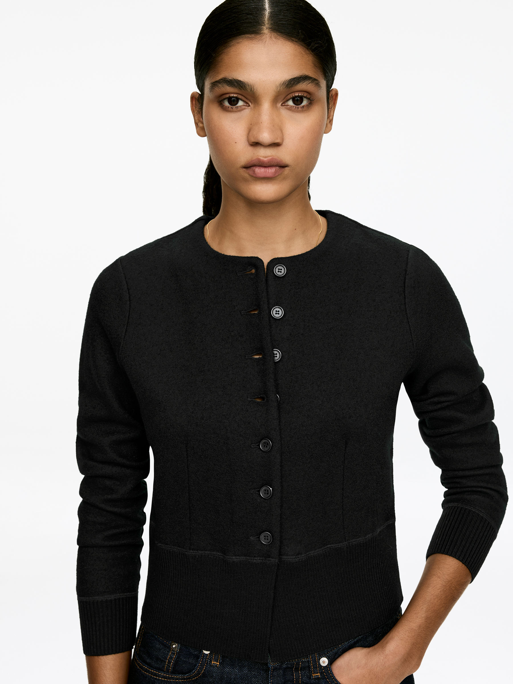 Wool-Blend Cardigan - Black - Slim fit - Women - StillMedia/Lookbook - 4