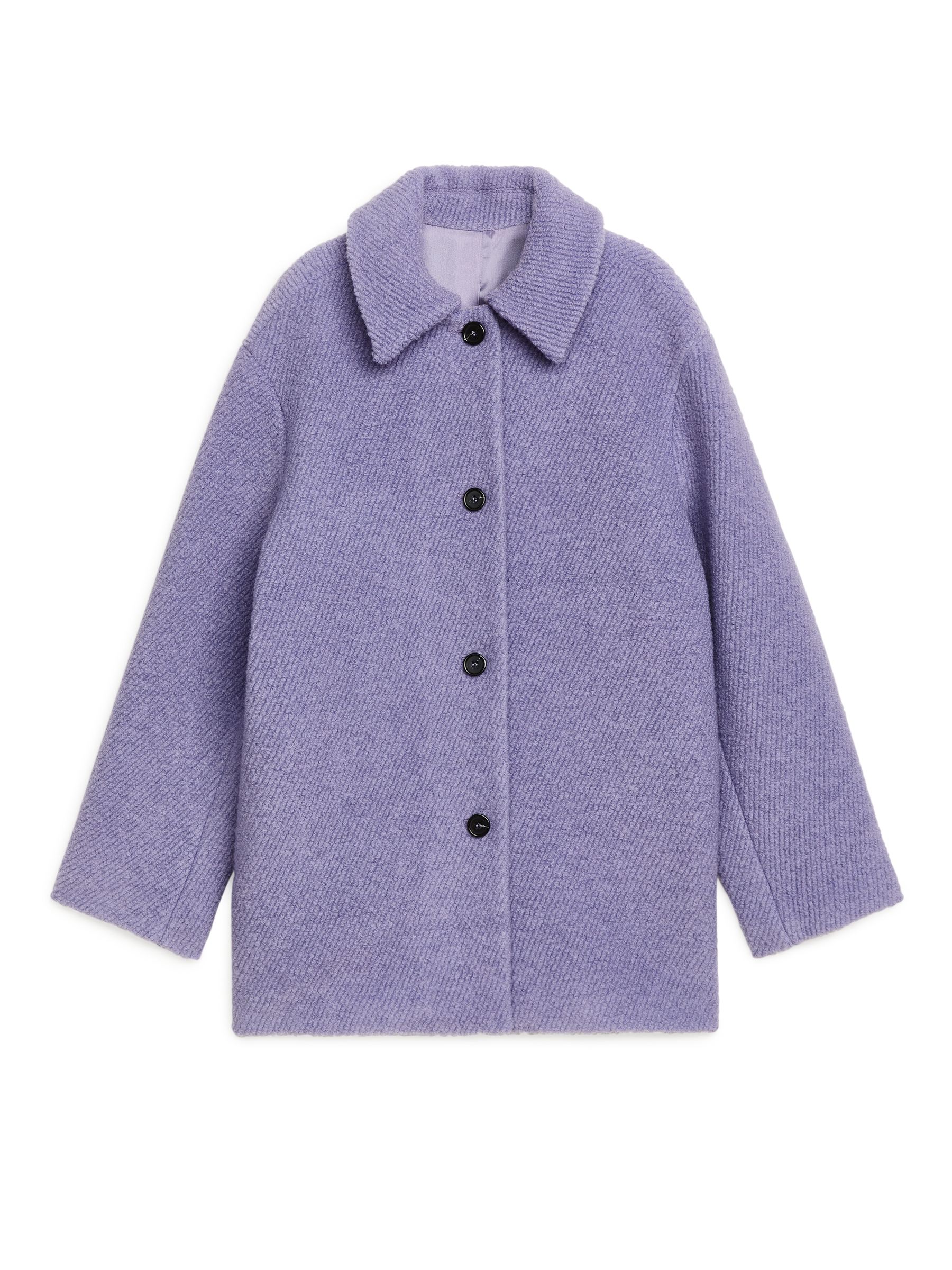 Short Wool Bouclé Coat - Lilac - Women - StillMedia/DescriptiveStillLife - 1