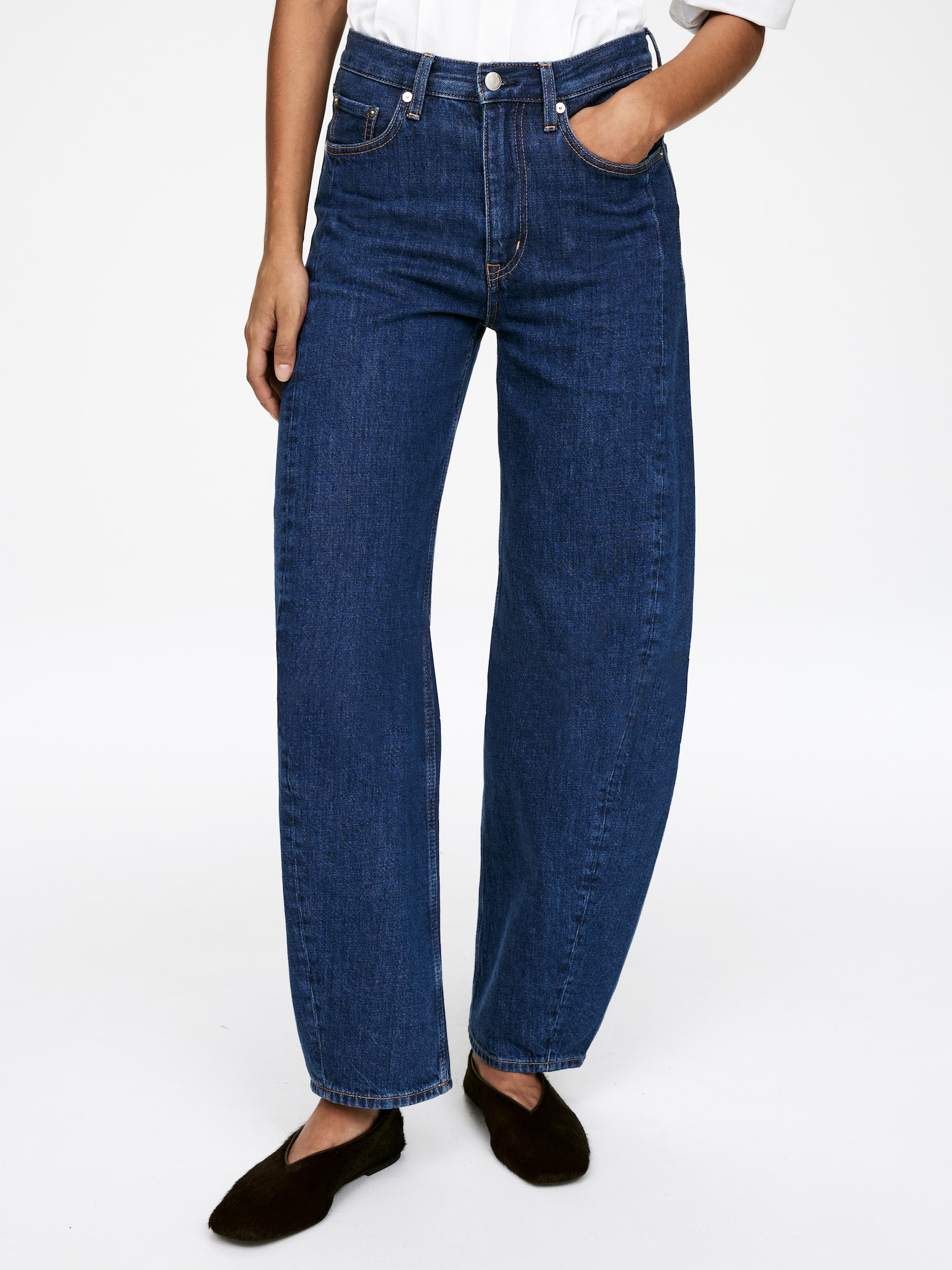 Calça de ganga barrel BLOOM - Azul/Preto/Branco/Azul claro - 3