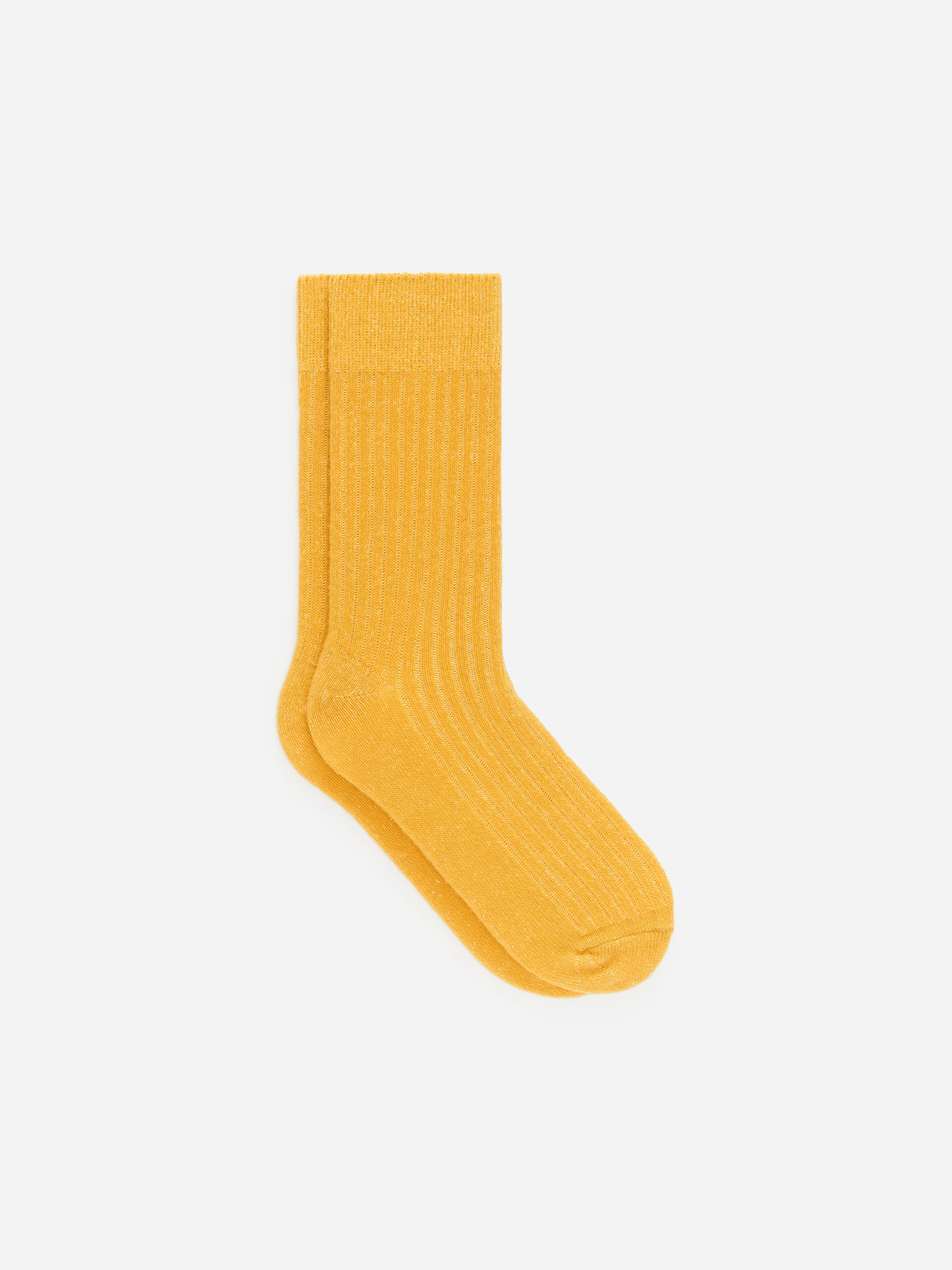 Wool-Cotton Blend Socks-Yellow-17847