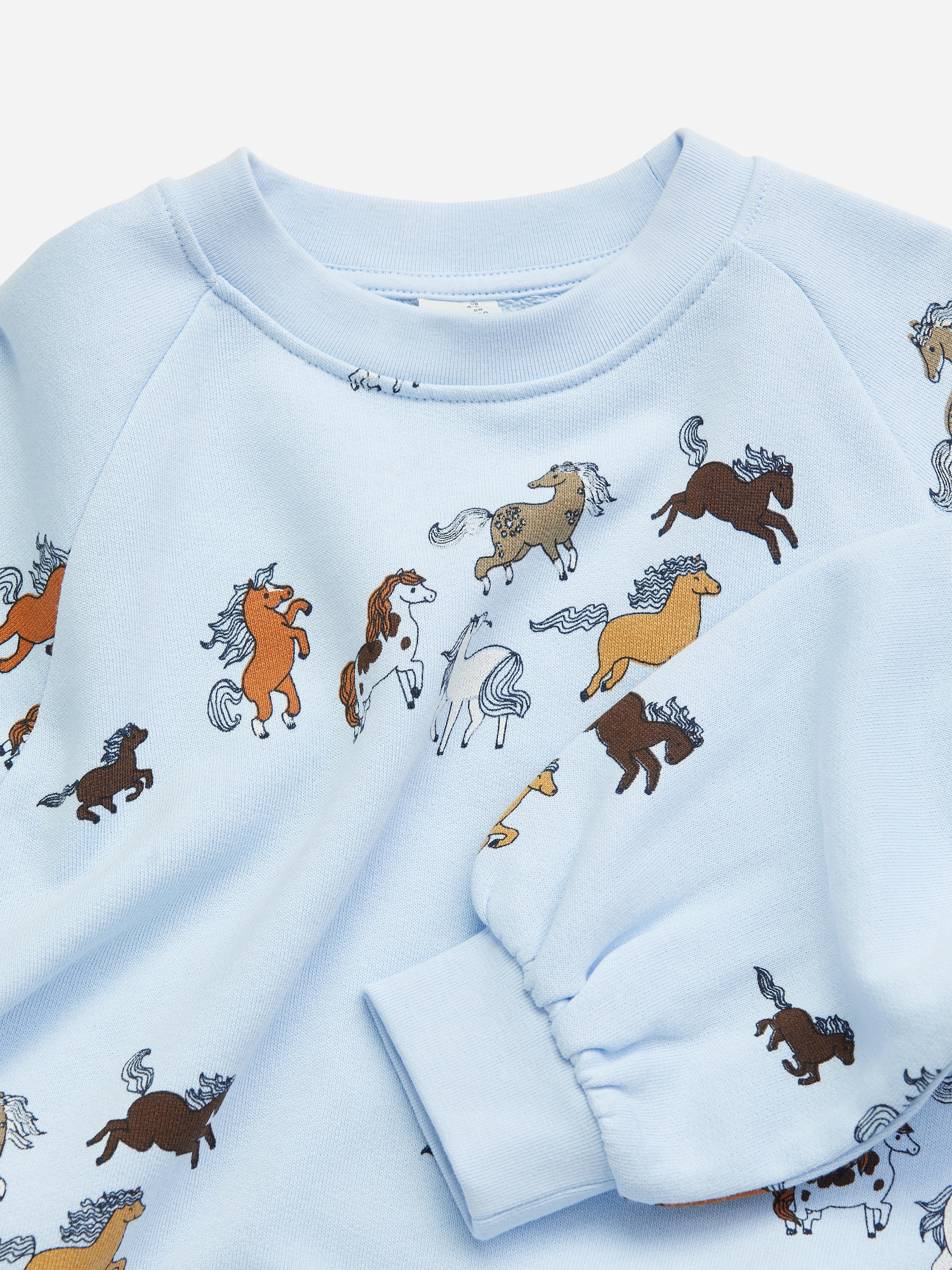 Relaxed Sweatshirt - Light Blue/Horses - Regular fit - children - StillMedia/DescriptiveDetail - 2