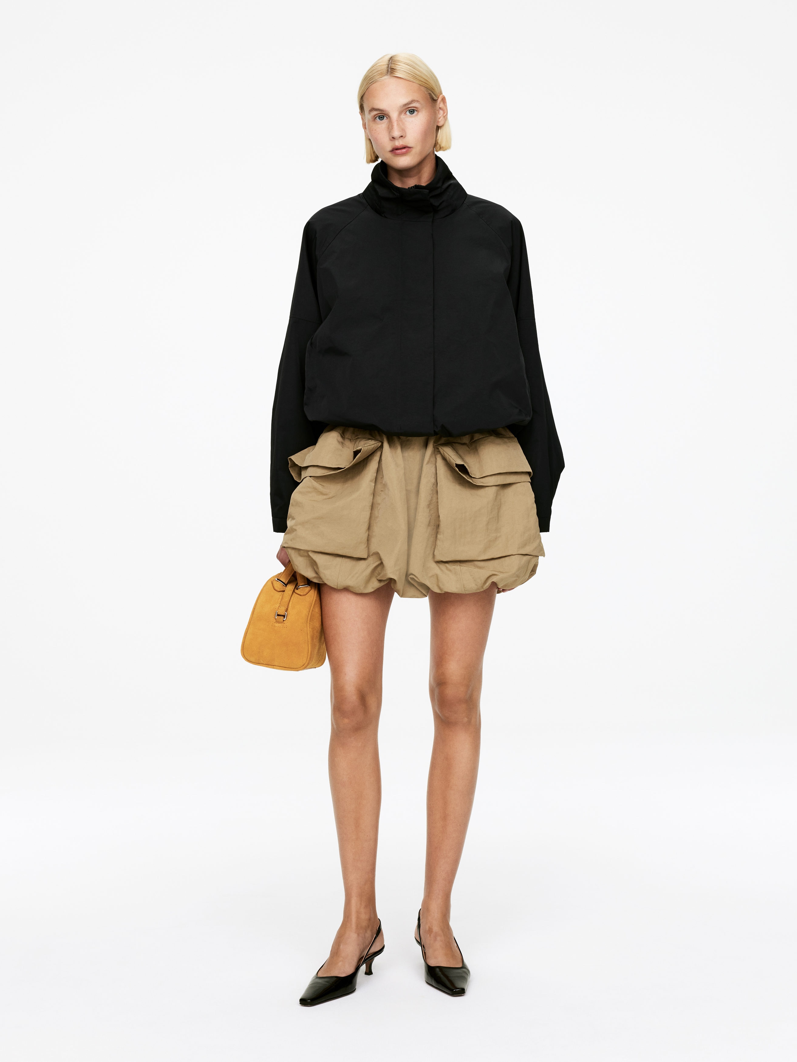 Mini Bubble Skirt-#94896A-16554